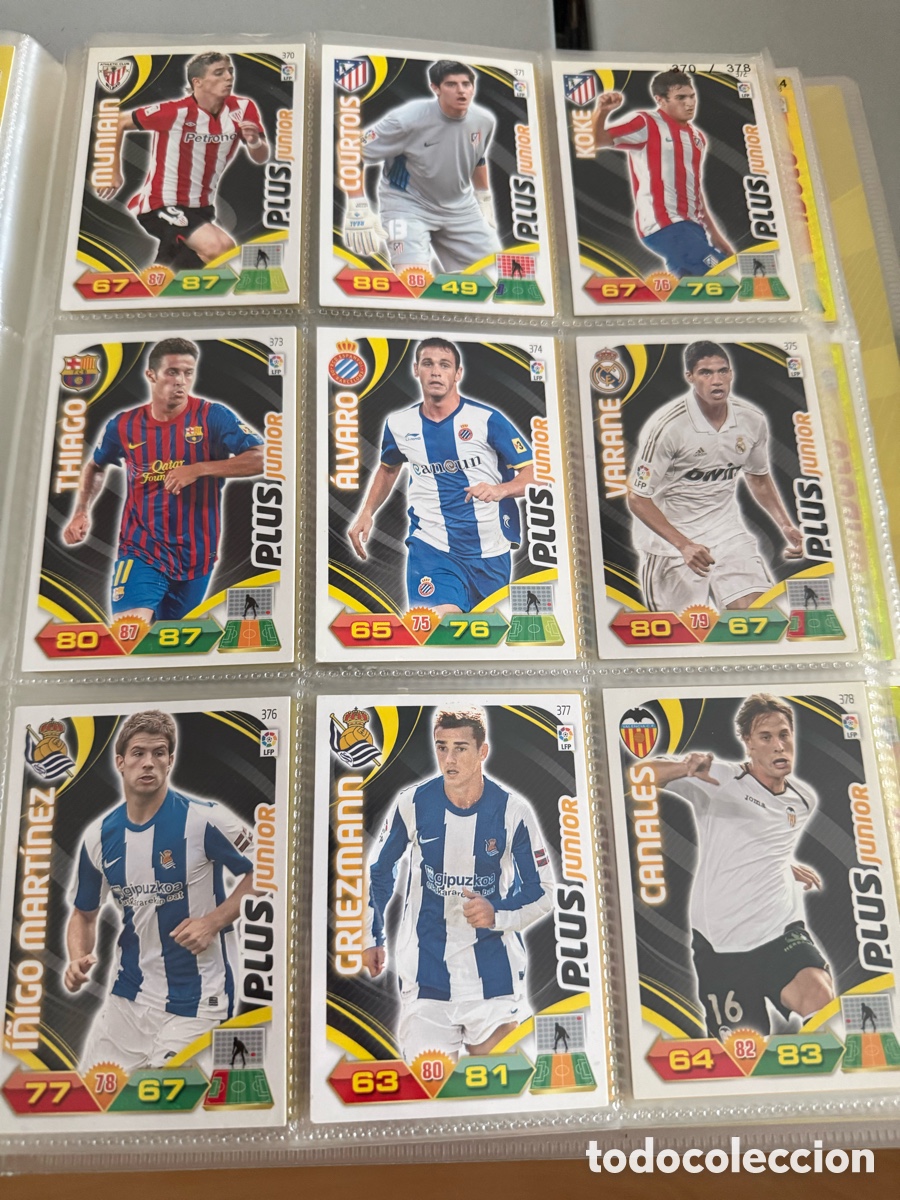 Cromos de Futebol: ADRENALYN XL. 2011-12. PLUS JUNIOR. 9 cromos