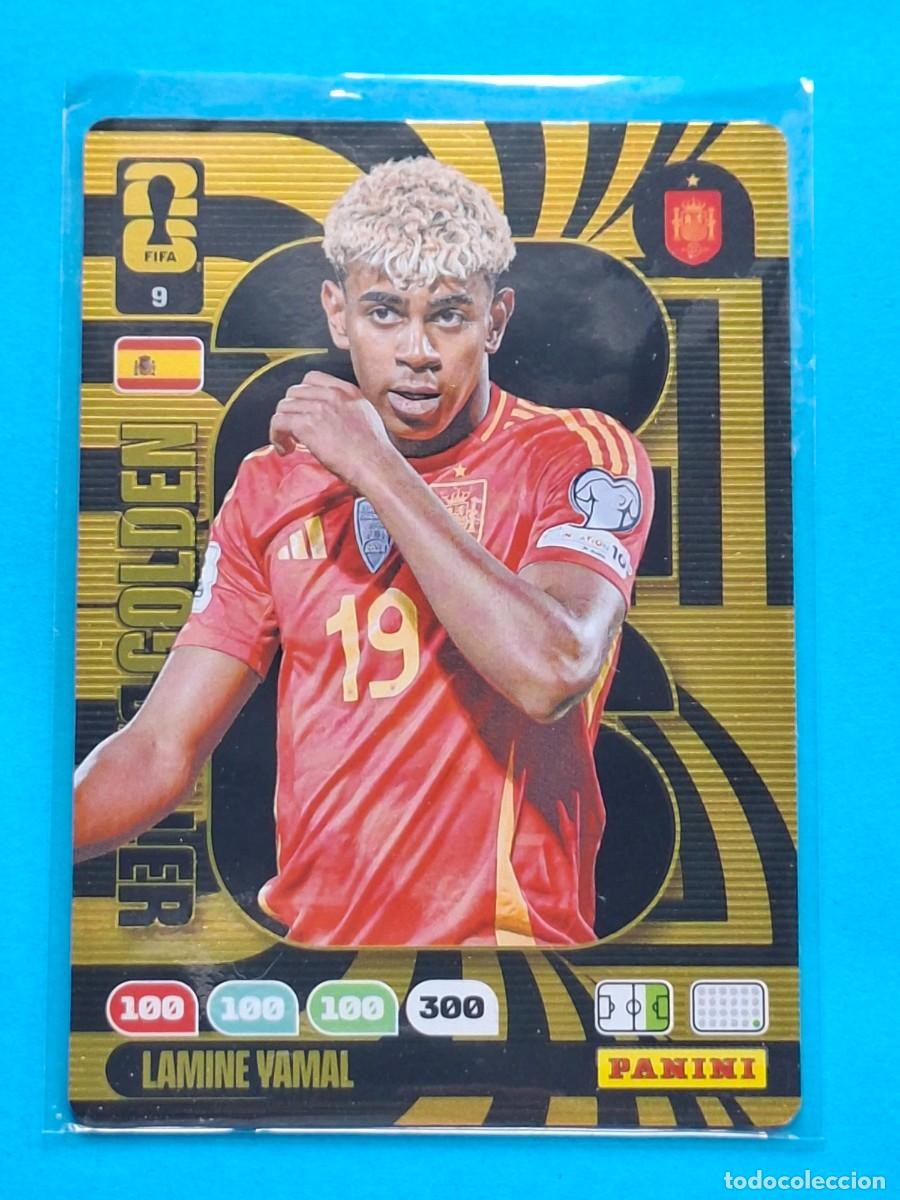 Football Stickers: Golden Baller #9 LAMINE YAMAL (Spain) - PANINI Adrenalyn XL FIFA World CUP 2026