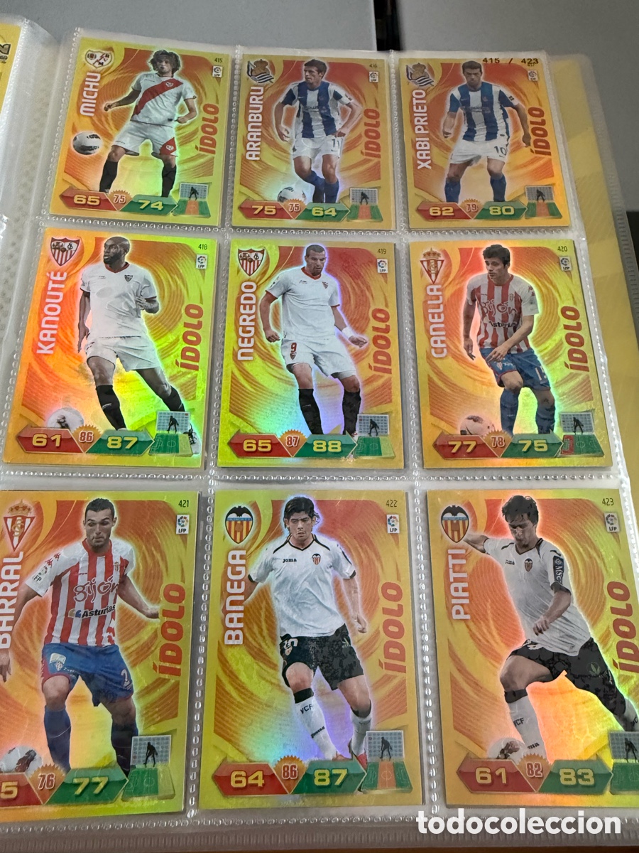 Football Stickers: ADRENALYN XL. 2011-12. &Iacute;DOLO. 9 cromos