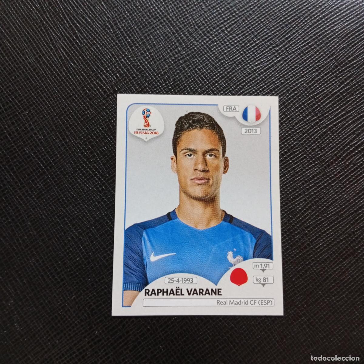 Football Stickers: 195 RAPHAEL VARANE FRANCIA PANINI MUNDIAL RUSIA 2018 CROMO FUTBOL 18 - SIN PEGAR - CJ2
