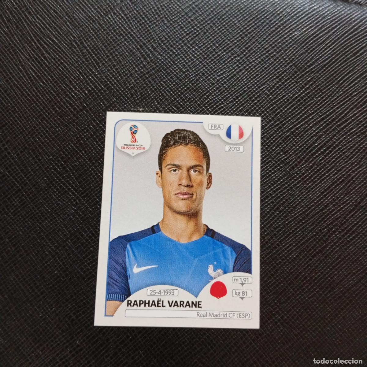Football Stickers: 195 RAPHAEL VARANE FRANCIA PANINI MUNDIAL RUSIA 2018 CROMO FUTBOL 18 - SIN PEGAR - CJ2 .