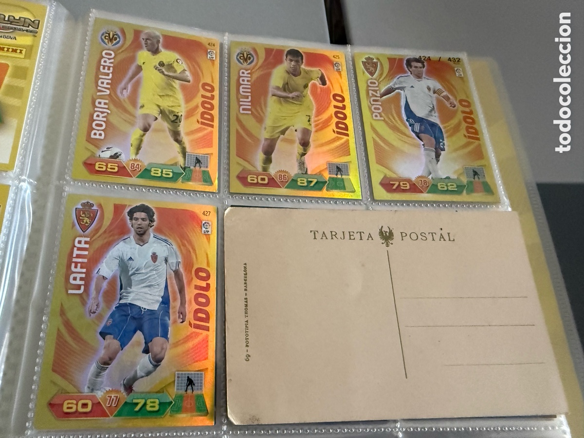 Cromos de f&uacute;tbol: ADRENALYN XL. 2011-12. &Iacute;DOLO. 4 cromos
