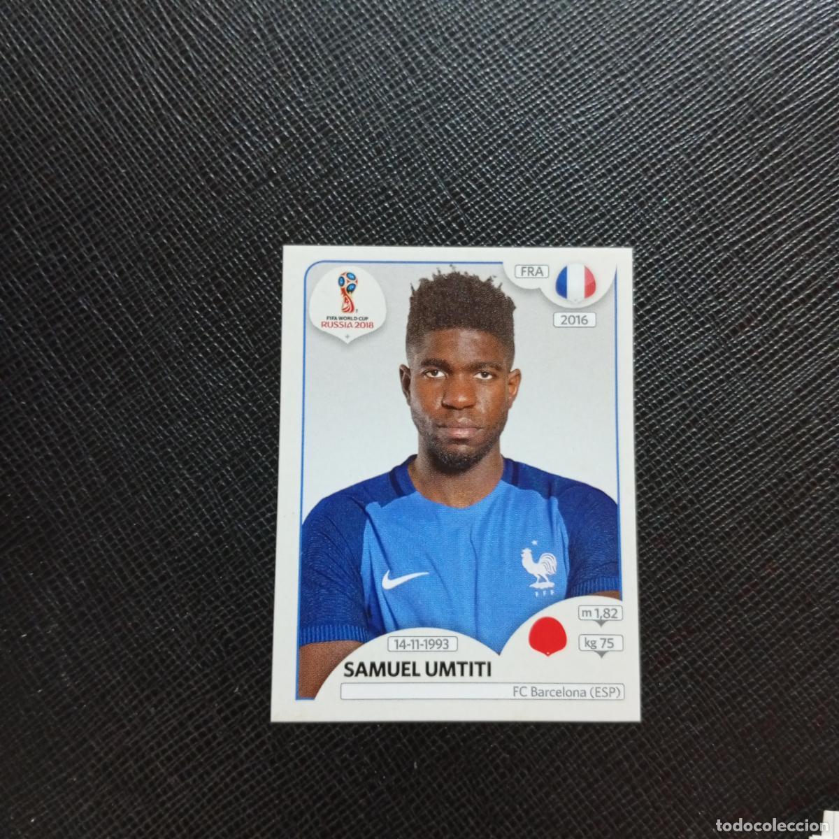 Cromos de f&uacute;tbol: 198 SAMUEL UMTITI FRANCIA PANINI MUNDIAL RUSIA 2018 CROMO FUTBOL 18 - SIN PEGAR - CJ2