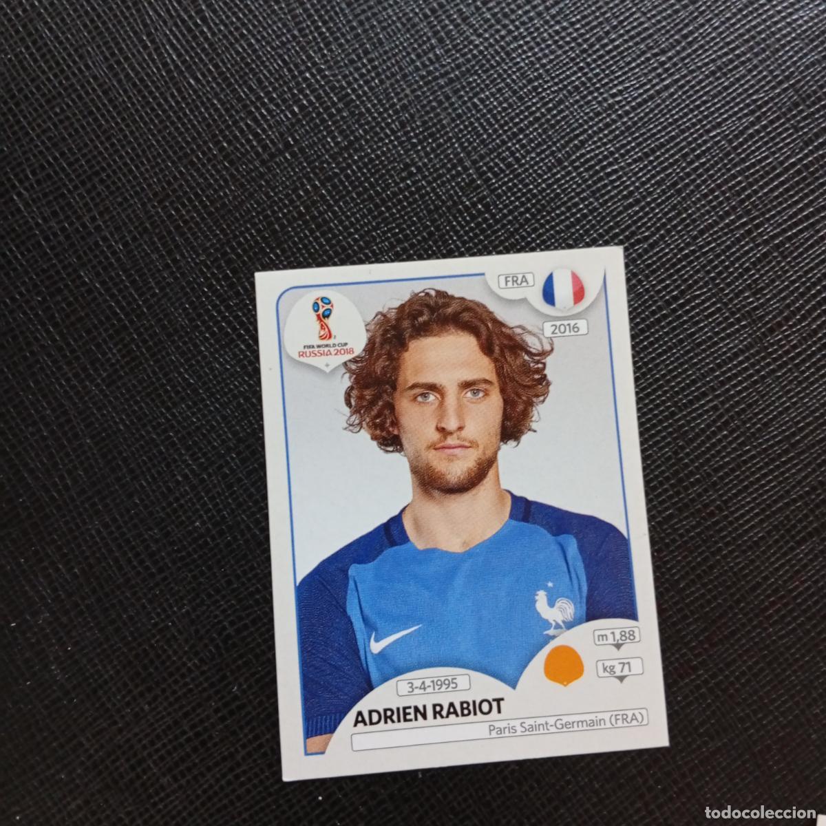 Fu&szlig;ball-Sticker: 204 ADRIEN RABIOT FRANCIA PANINI MUNDIAL RUSIA 2018 CROMO FUTBOL 18 - SIN PEGAR - CJ2