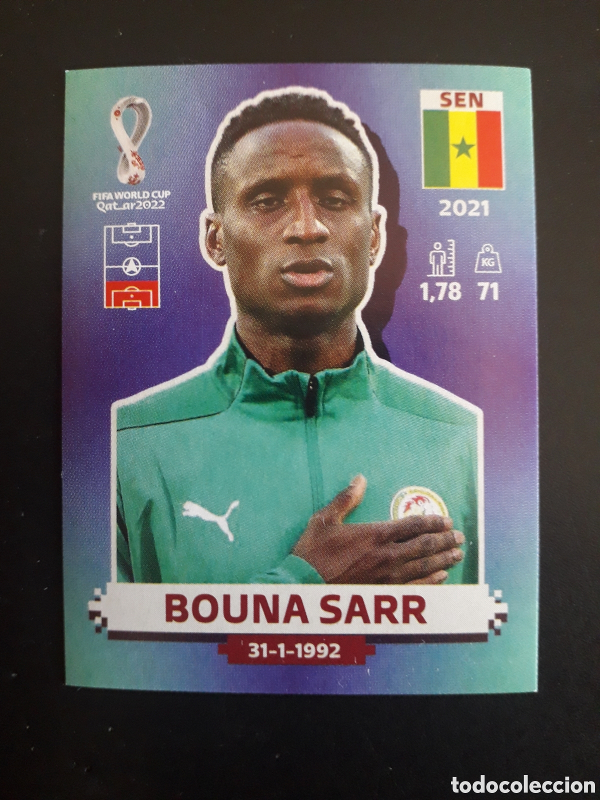 Cromos de f&uacute;tbol: BOUNA SARR SENEGAL N&deg; 10 COPA MUNDIAL DE F&Uacute;TBOL QATAR 2022 22 PANINI SIN PEGAR PEDIDO M&Iacute;NIMO 3&euro;