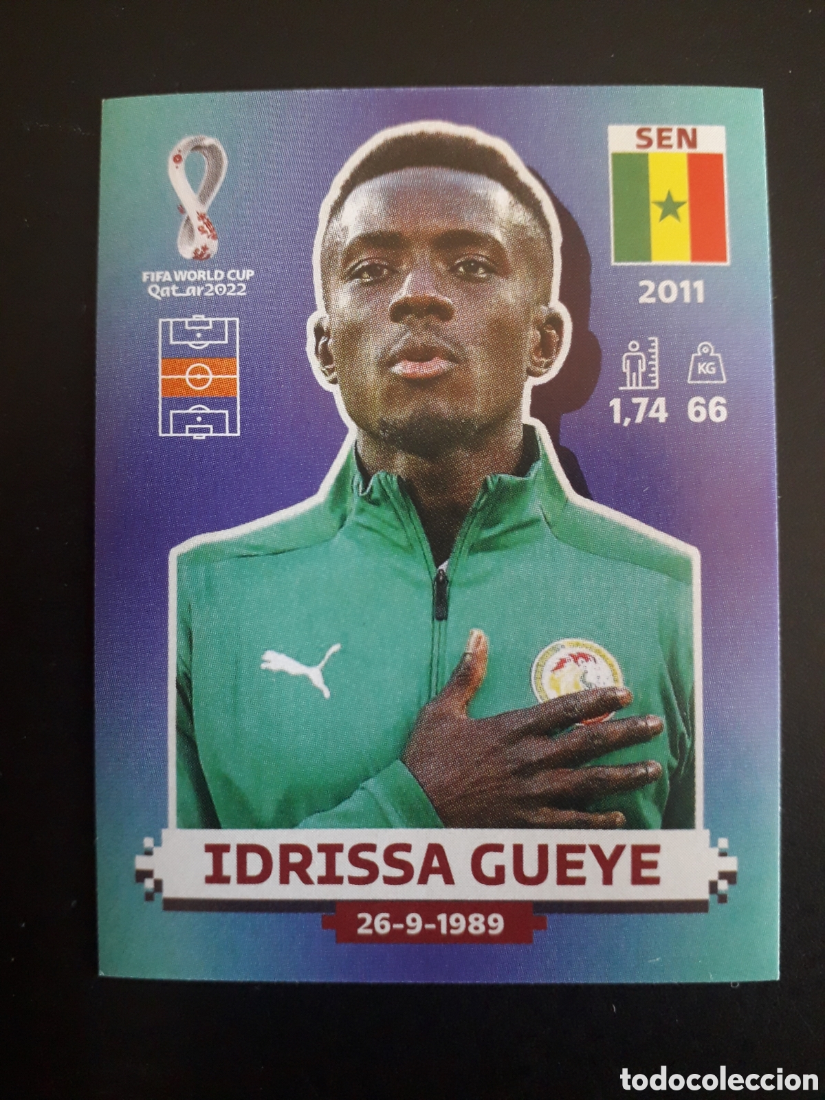 Cromos de f&uacute;tbol: IDRISSA GUEYE SENEGAL N&deg; 12 COPA MUNDIAL DE F&Uacute;TBOL QATAR 2022 22 PANINI SIN PEGAR PEDIDO M&Iacute;NIMO 3&euro;.