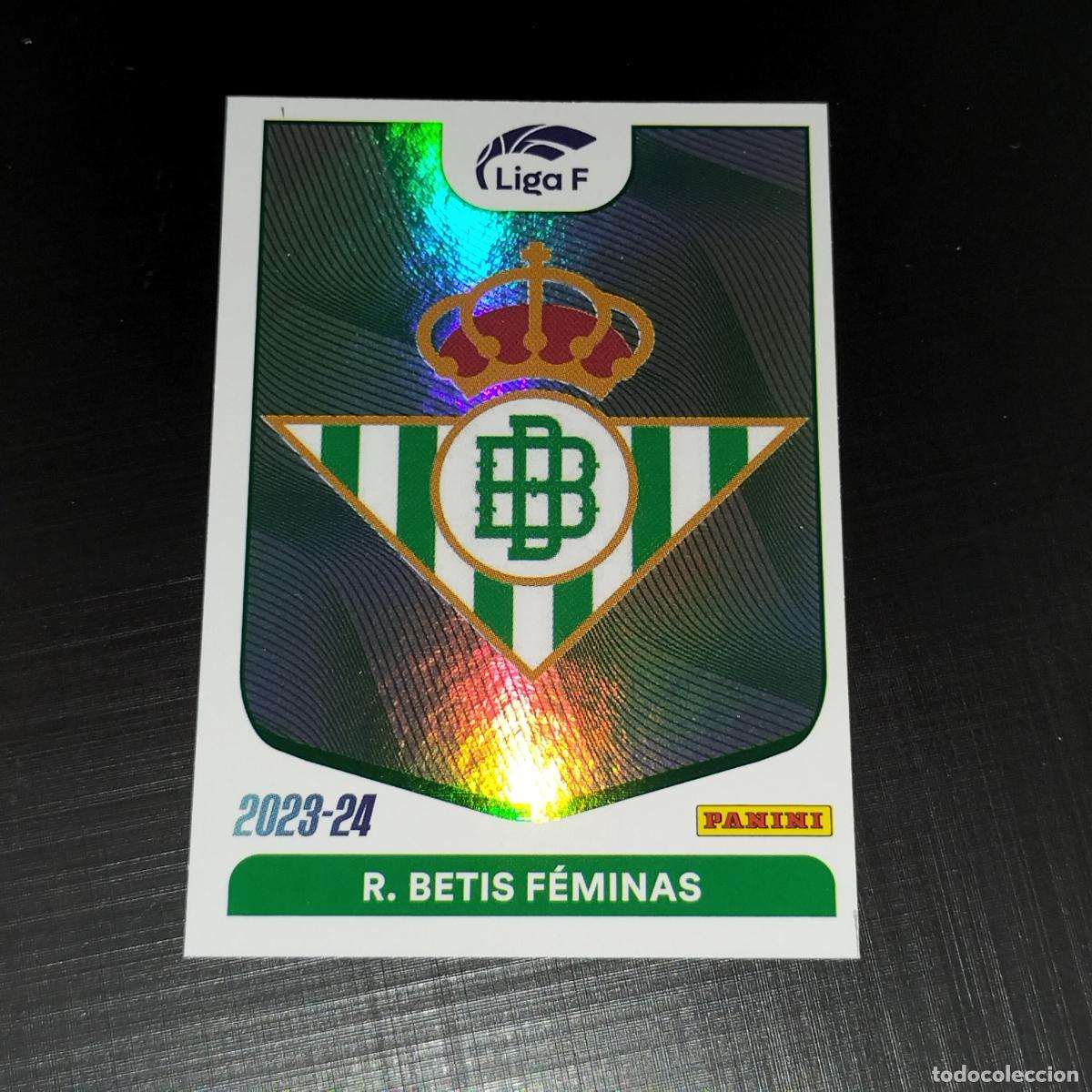 Cromos de f&uacute;tbol: N&ordm; 62 ESCUDO LOGO BETIS F&Eacute;MINAS CROMOS LIGA F FEMENINA PANINI 2023 2024 23 24