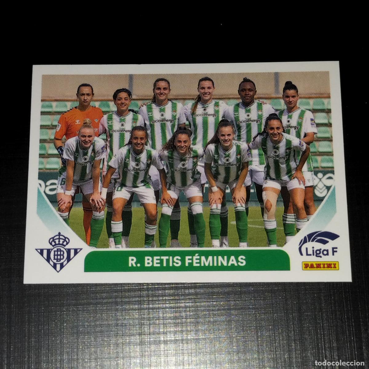 Cromos de f&uacute;tbol: N&ordm; 63 ALINEACION EQUIPO BETIS F&Eacute;MINAS CROMOS LIGA F FEMENINA PANINI 2023 2024 23 24
