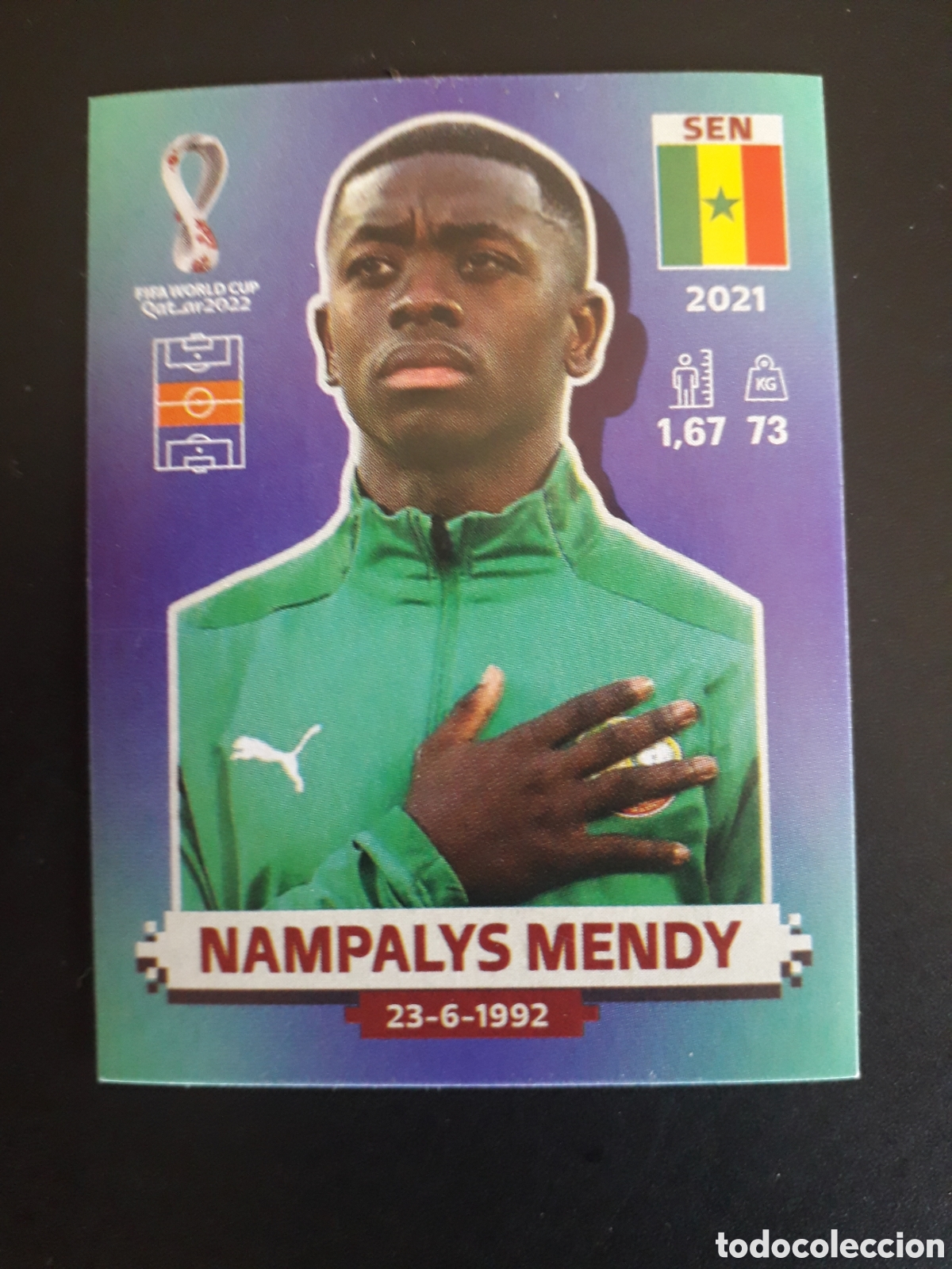 Cromos de f&uacute;tbol: NAMPALYS MENDY SENEGAL N&deg; 15 COPA MUNDIAL DE F&Uacute;TBOL QATAR 2022 22 PANINI SIN PEGAR PEDIDO M&Iacute;NIMO 3&euro;.