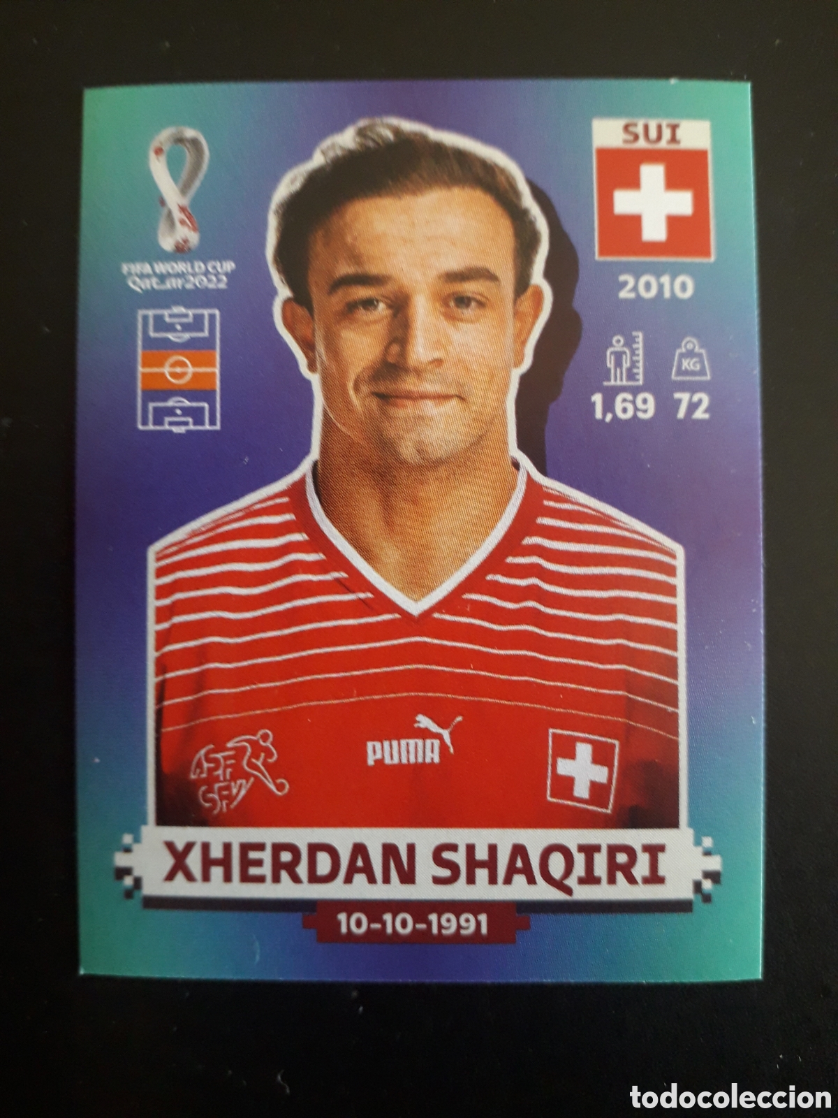 Cromos de f&uacute;tbol: XHERDAN SHAQIRI SUIZA N&deg; 12 COPA MUNDIAL DE F&Uacute;TBOL QATAR 2022 22 PANINI SIN PEGAR PEDIDO M&Iacute;NIMO 3&euro;.