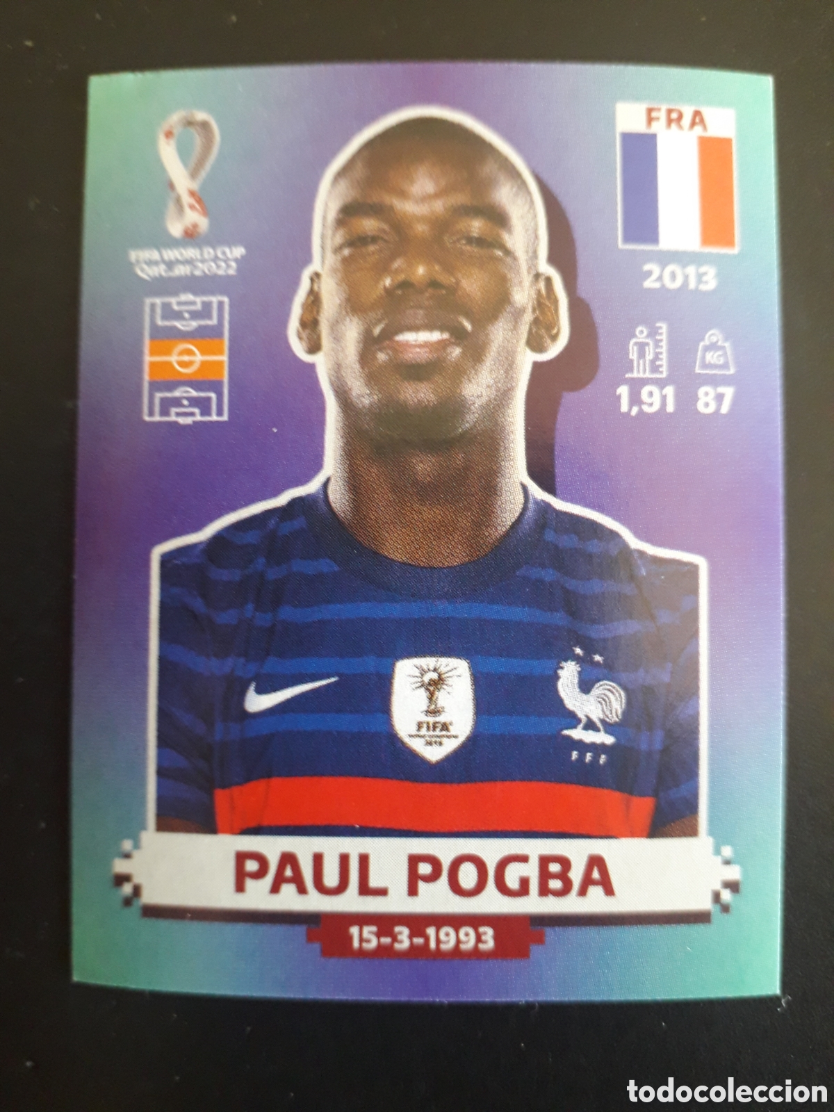 Figurine di Calcio: PAUL POGBA FRANCIA N&deg; 12 COPA MUNDIAL DE F&Uacute;TBOL QATAR 2022 22 PANINI SIN PEGAR PEDIDO M&Iacute;NIMO 3&euro;