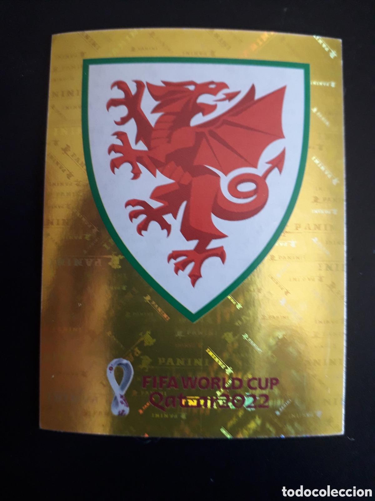 Cromos de f&uacute;tbol: ESCUDO GALES N&deg; 2 COPA MUNDIAL DE F&Uacute;TBOL QATAR 2022 22 PANINI SIN PEGAR PEDIDO M&Iacute;NIMO 3&euro;