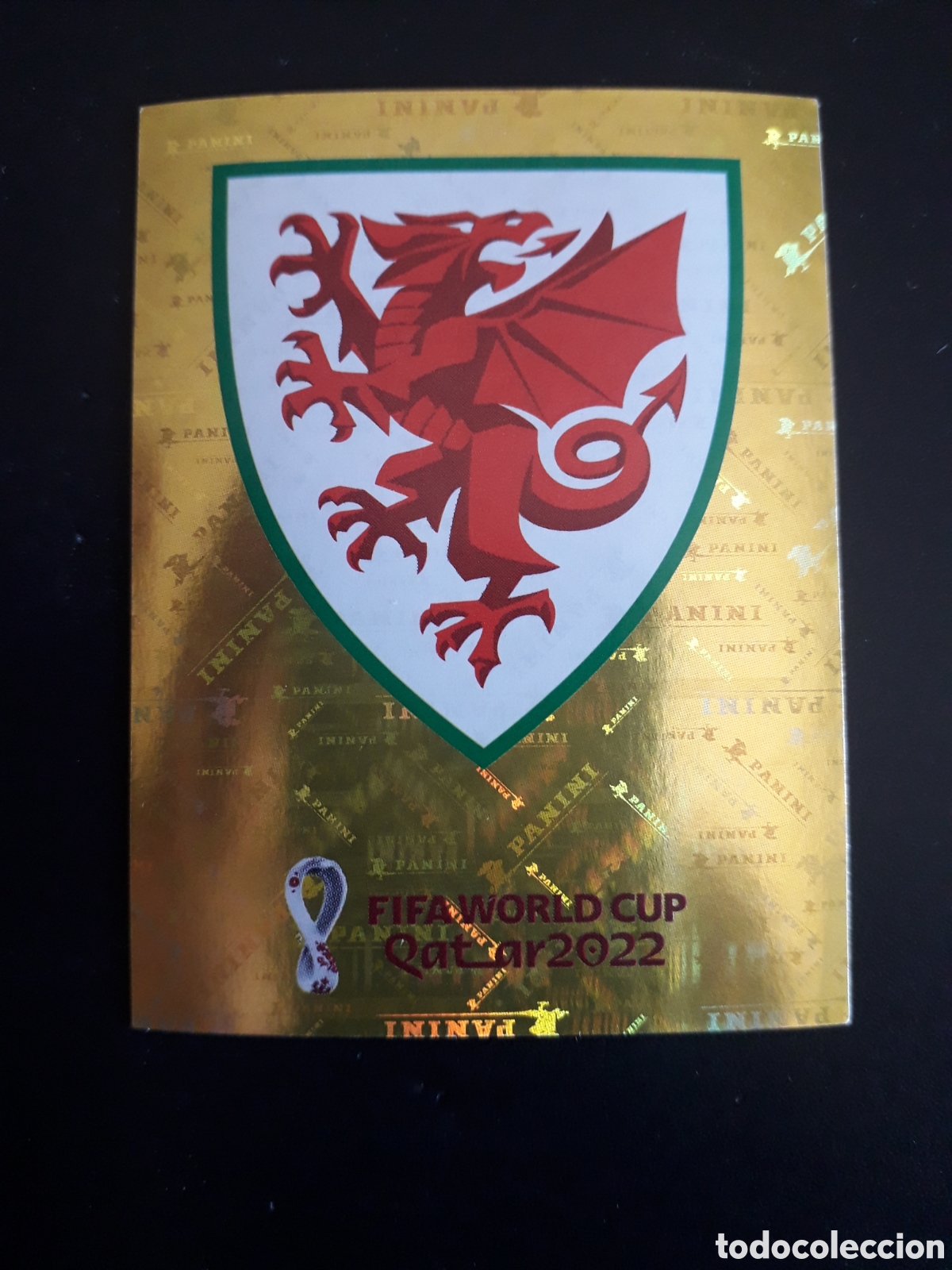 Cromos de f&uacute;tbol: ESCUDO GALES N&deg; 2 COPA MUNDIAL DE F&Uacute;TBOL QATAR 2022 22 PANINI SIN PEGAR PEDIDO M&Iacute;NIMO 3&euro;