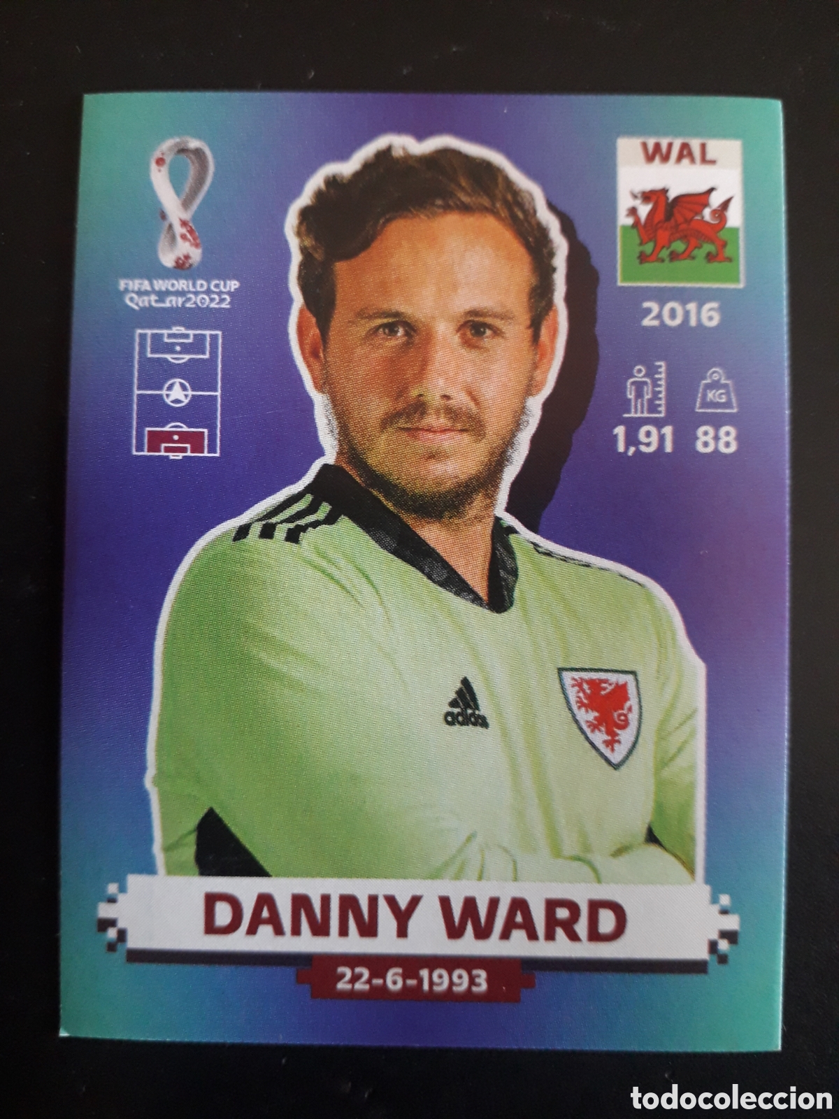 Cromos de f&uacute;tbol: DANNY WARD GALES N&deg; 3 COPA MUNDIAL DE F&Uacute;TBOL QATAR 2022 22 PANINI SIN PEGAR PEDIDO M&Iacute;NIMO 3&euro;