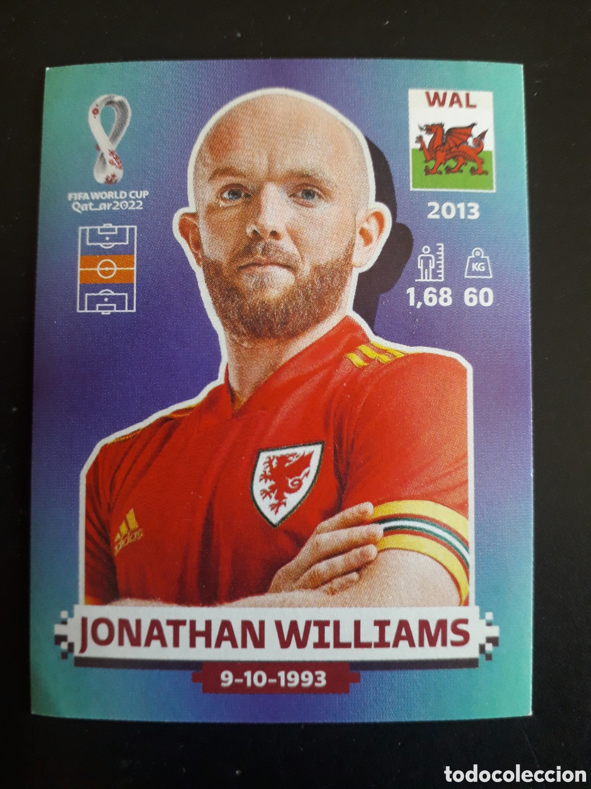 Cromos de f&uacute;tbol: JONATHAN WILLIAMS GALES N&deg; 15 COPA MUNDIAL DE F&Uacute;TBOL QATAR 2022 22 PANINI SIN PEGAR PEDIDO M&Iacute;NIMO 3&euro;