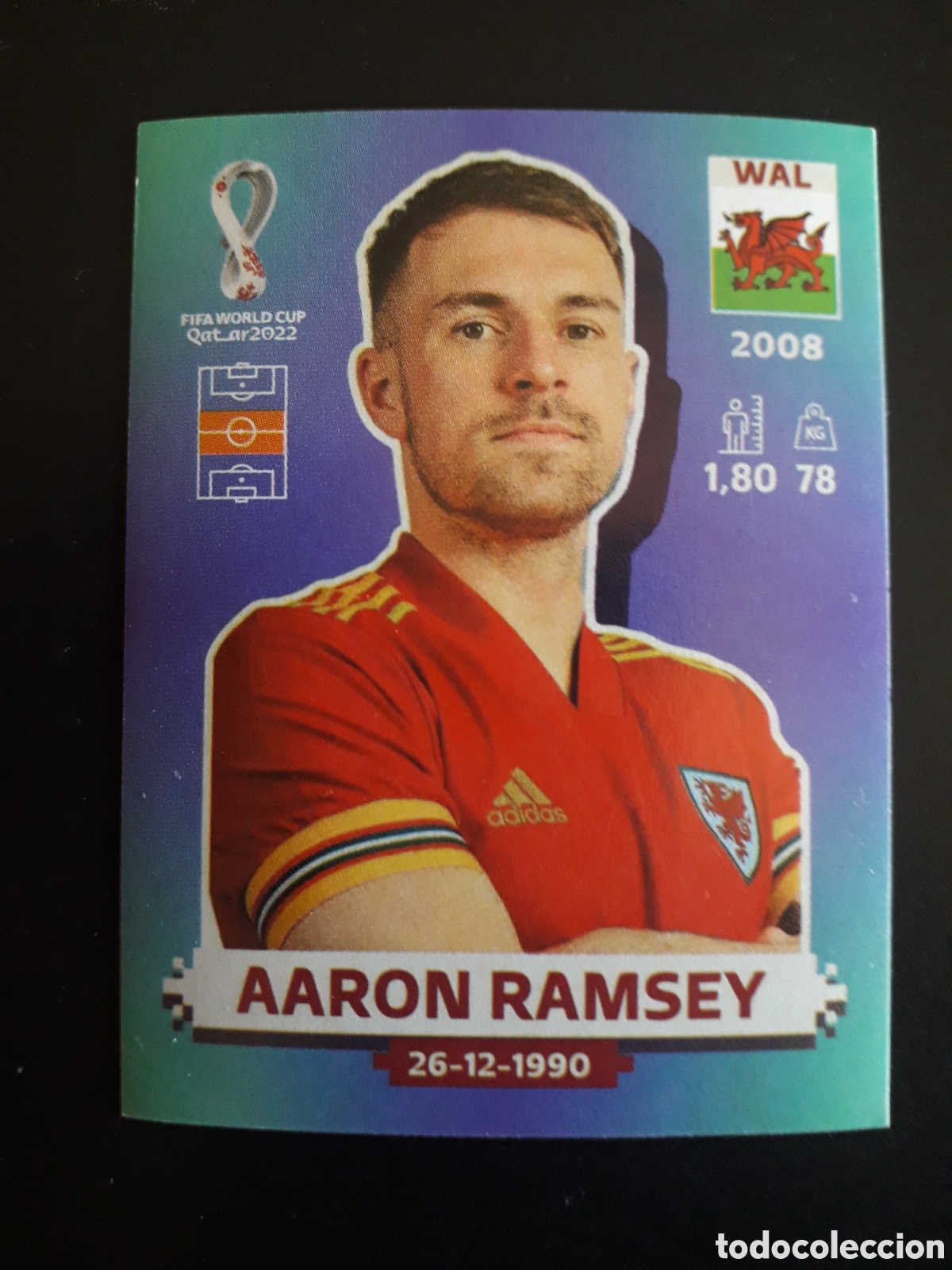 Cromos de f&uacute;tbol: AARON RAMSEY GALES N&deg; 14 COPA MUNDIAL DE F&Uacute;TBOL QATAR 2022 22 PANINI SIN PEGAR PEDIDO M&Iacute;NIMO 3&euro;