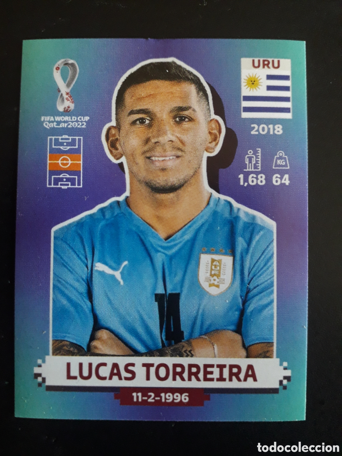 Football Stickers: LUCAS TORREIRA URUGUAY N&deg; 14 COPA MUNDIAL DE F&Uacute;TBOL QATAR 2022 22 PANINI SIN PEGAR PEDIDO M&Iacute;NIMO 3&euro;.