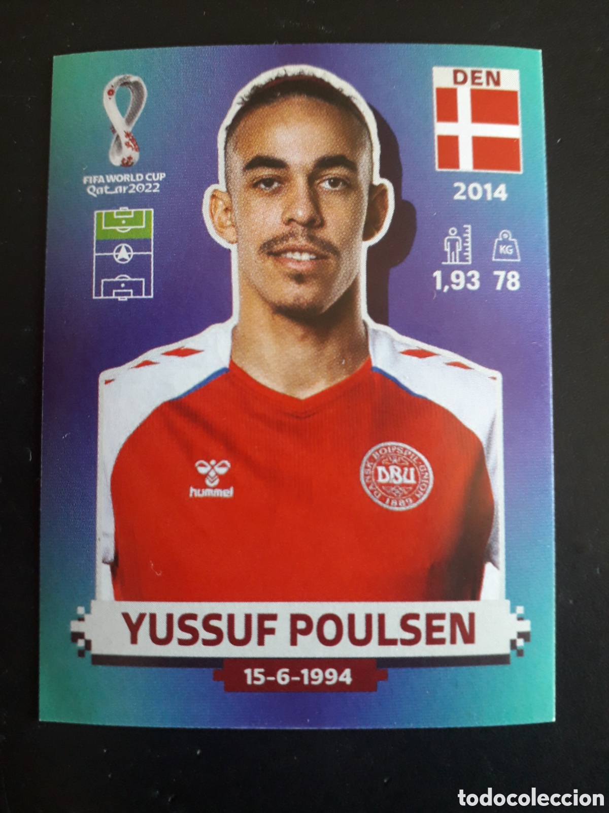 Football Stickers: YUSSUF POULSEN DINAMARCA N&deg; 18 COPA MUNDIAL DE F&Uacute;TBOL QATAR 2022 22 PANINI SIN PEG PEDIDO M&Iacute;NIMO 3&euro;