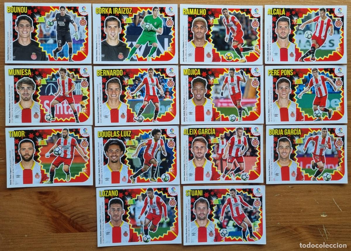 Cromos de f&uacute;tbol: 14 Cromos Girona FC. Liga 2018 2019 18 19 Colecciones Este (Panini)