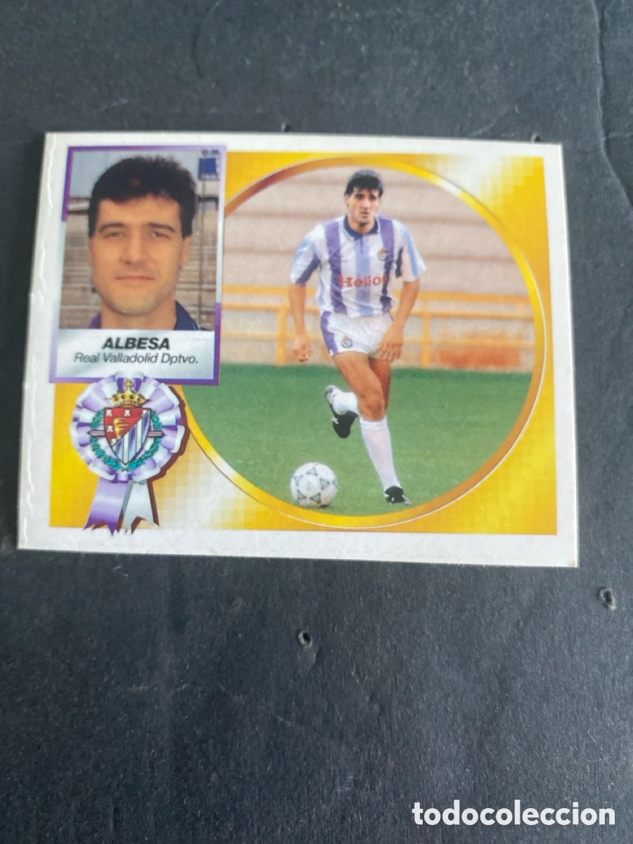 Cromos de f&uacute;tbol: Cromo liga 94/95 R Valladolid Fichaje N* 16 Albesa nunca pegado