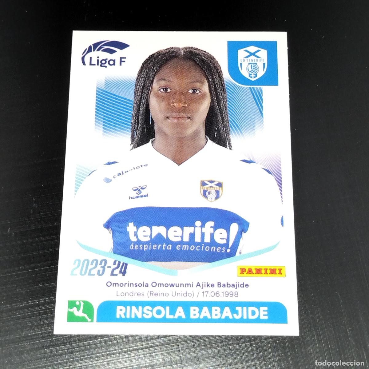 Cromos de f&uacute;tbol: N&ordm; 100 RINSOLA BABAJIDE COSTA ADEJE TENERIFE CROMOS LIGA F FEMENINA PANINI 2023 2024 23 24