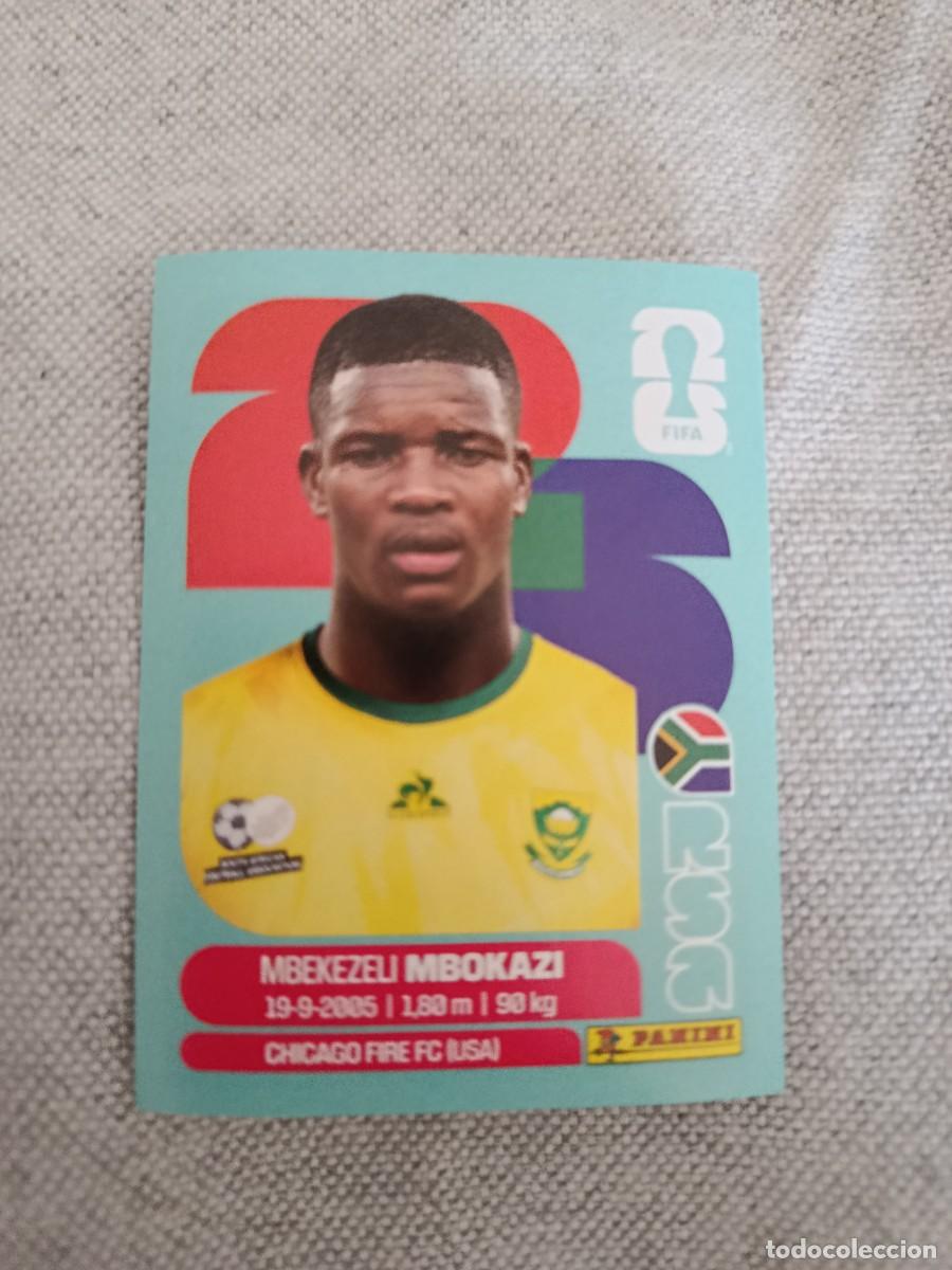Cromos de f&uacute;tbol: Mundial Estados Unidos-Mexico-Canad&aacute; 2026. 6- Mbokazi. Sud&aacute;frica. Nunca pegado.