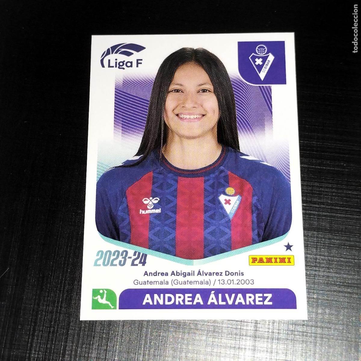 Cromos de f&uacute;tbol: N&ordm; 120 ANDREA ALVAREZ SD EIBAR CROMOS LIGA F FEMENINA PANINI 2023 2024 23 24