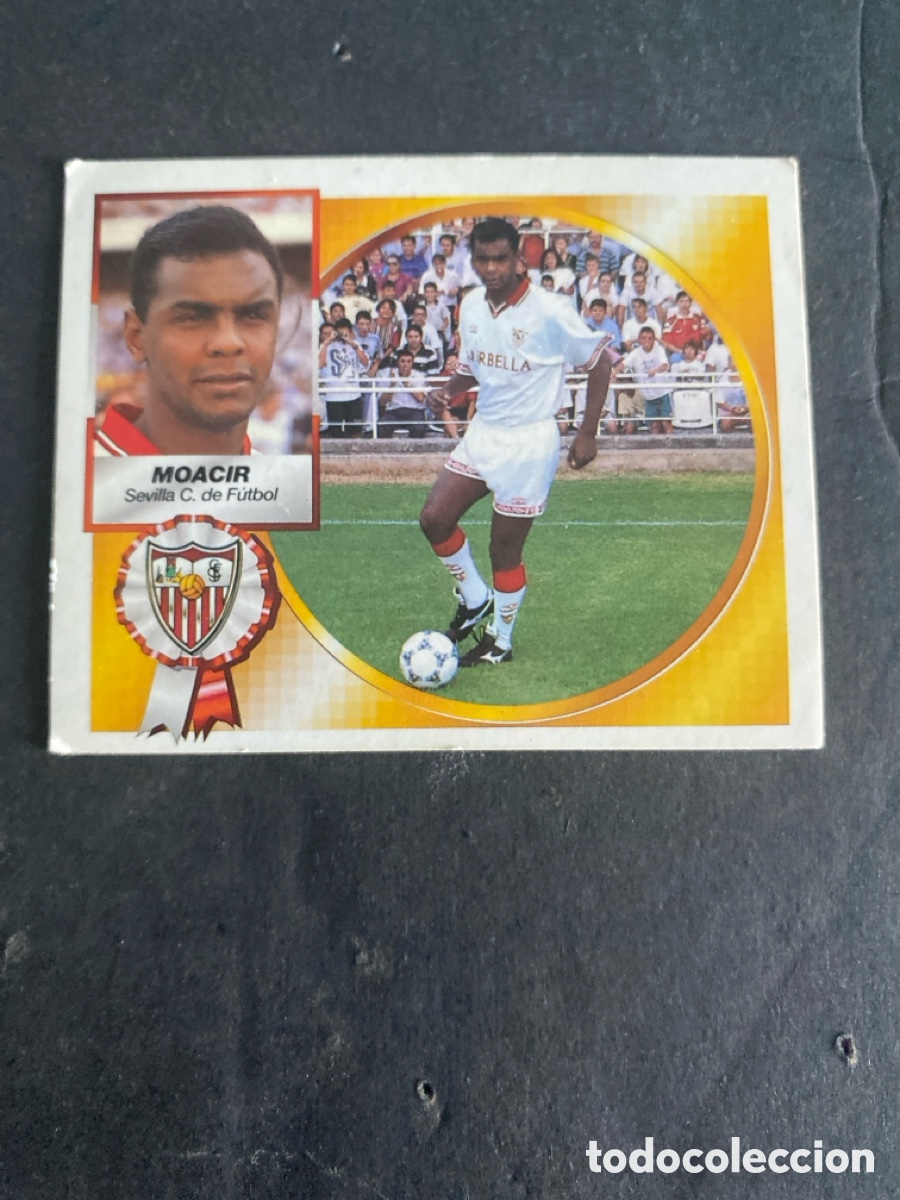 Cromos de f&uacute;tbol: Cromo liga 94/95 Sevilla Moacir coloca nunca pegado