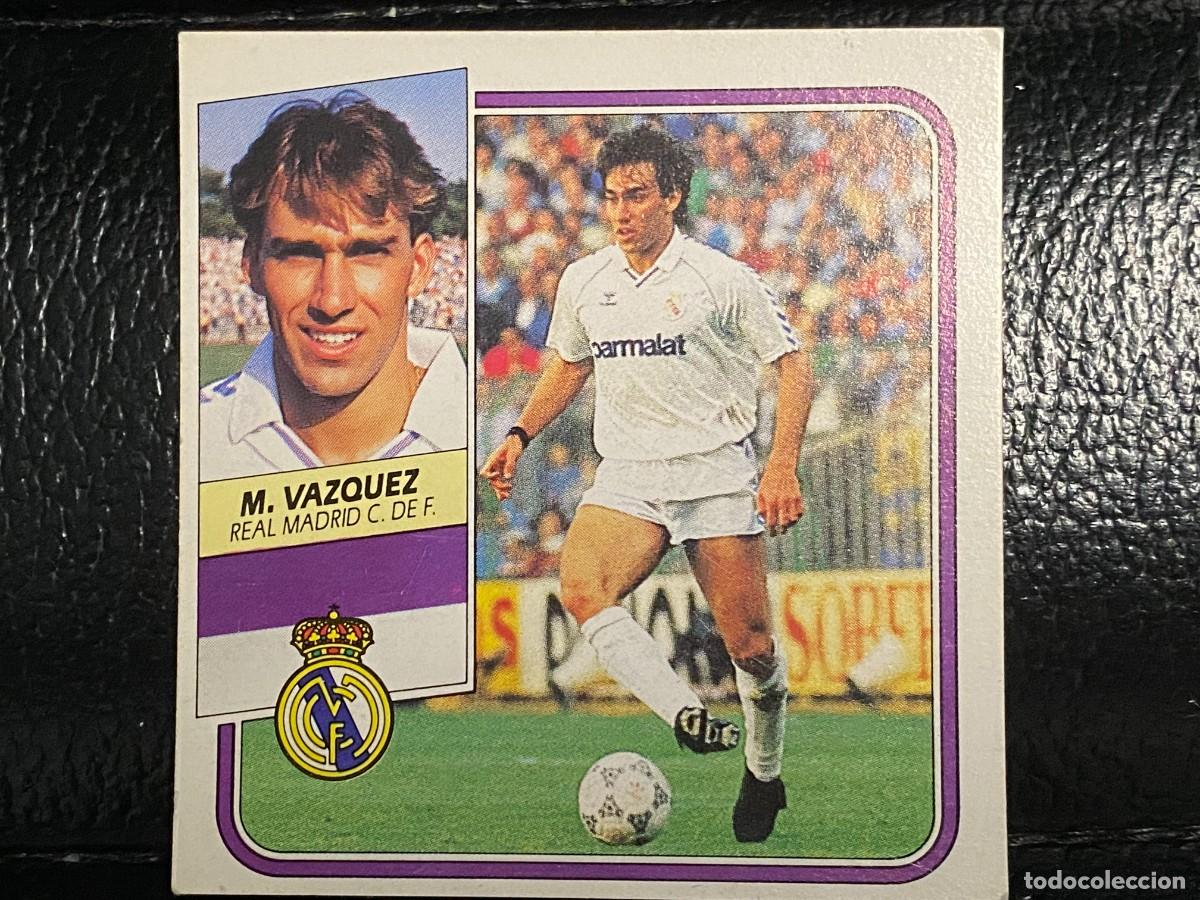 Football Stickers: Cromo f&uacute;tbol Mart&iacute;n V&aacute;zquez (Real Madrid), perfecto estado. Liga 89-90, Ediciones Este.