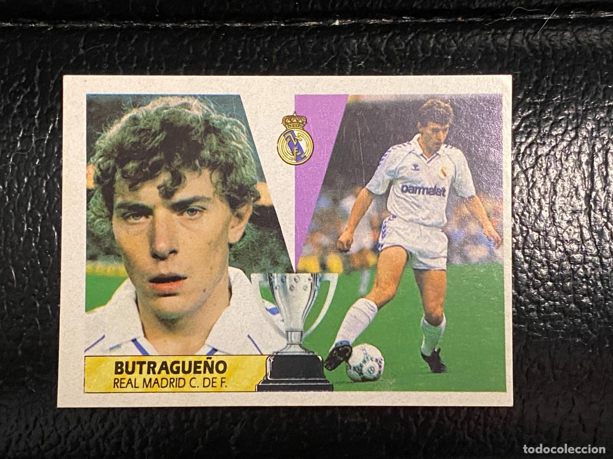 Cromos de Futebol: Cromo f&uacute;tbol Butrague&ntilde;o (Real Madrid), perfecto estado. Liga 87-88, Ediciones Este.