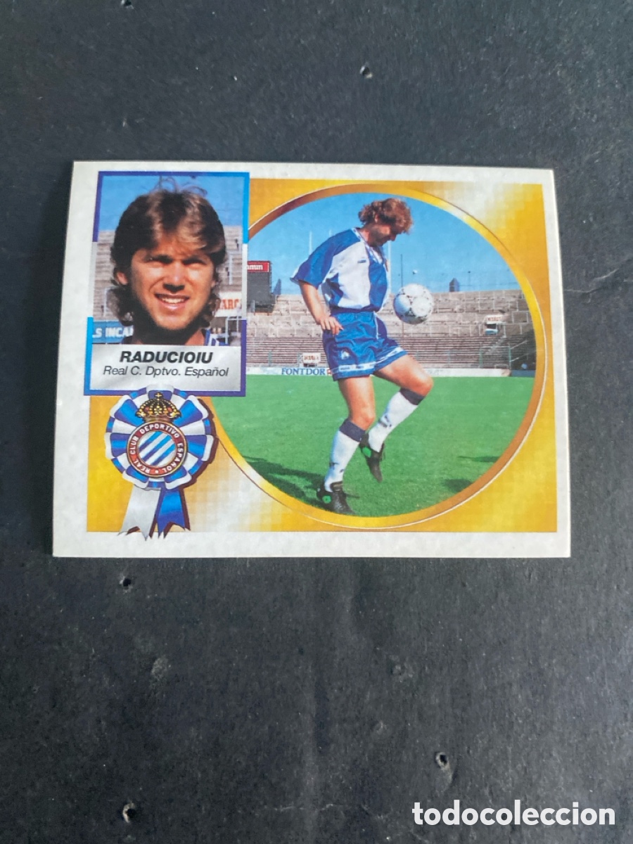 Cromos de f&uacute;tbol: Cromo liga 94/95 Dptvo Espa&ntilde;ol Raducioiu coloca nunca pegado