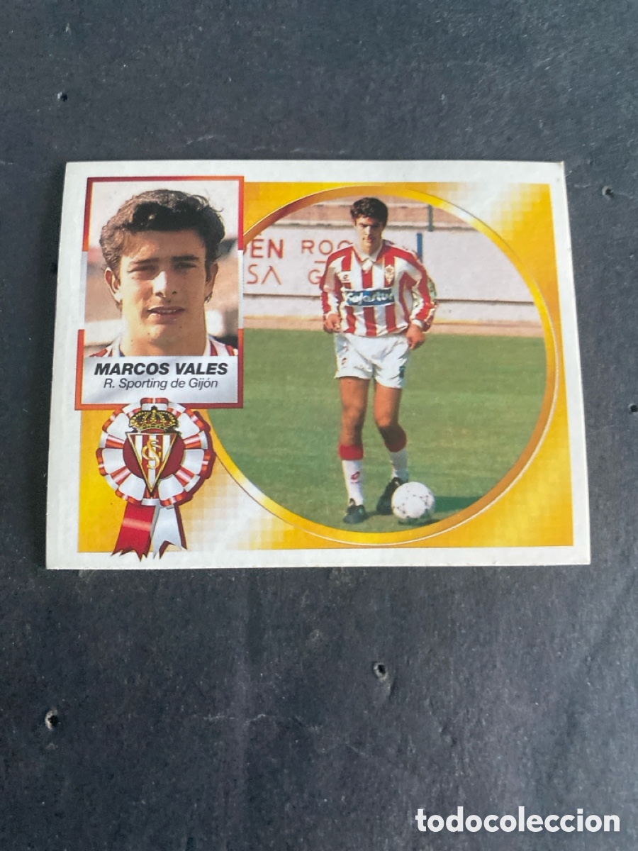 Cromos de f&uacute;tbol: Cromo liga 94/95 Sporting Gij&oacute;n Marcos coloca nunca pegado