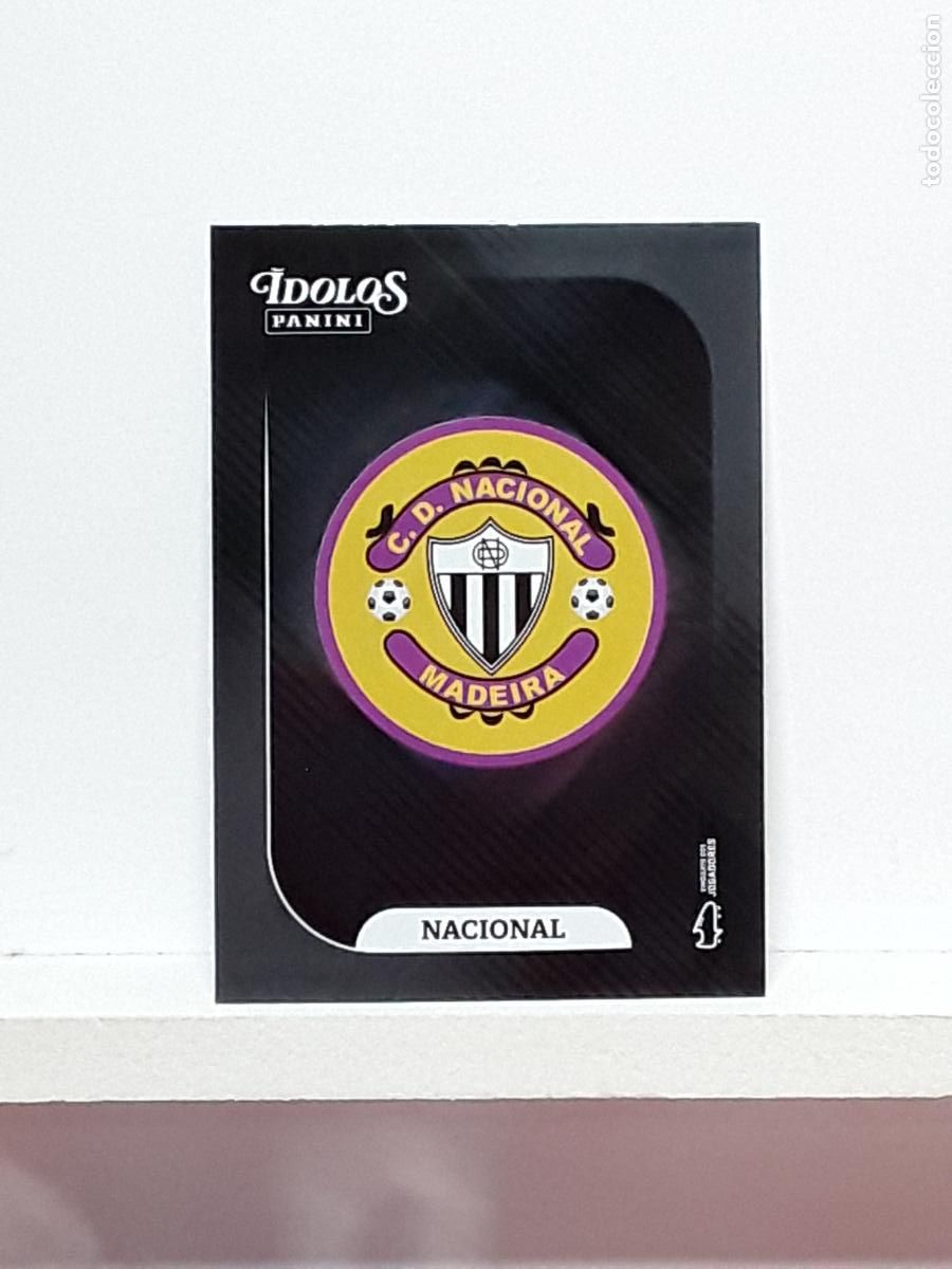 Cromos de f&uacute;tbol: PORTUGUES 2025 2026 IDOLOS 25 26 CROMO PANINI FUTEBOL N 145 NACIONAL MADEIRA ESCUDO LOGO