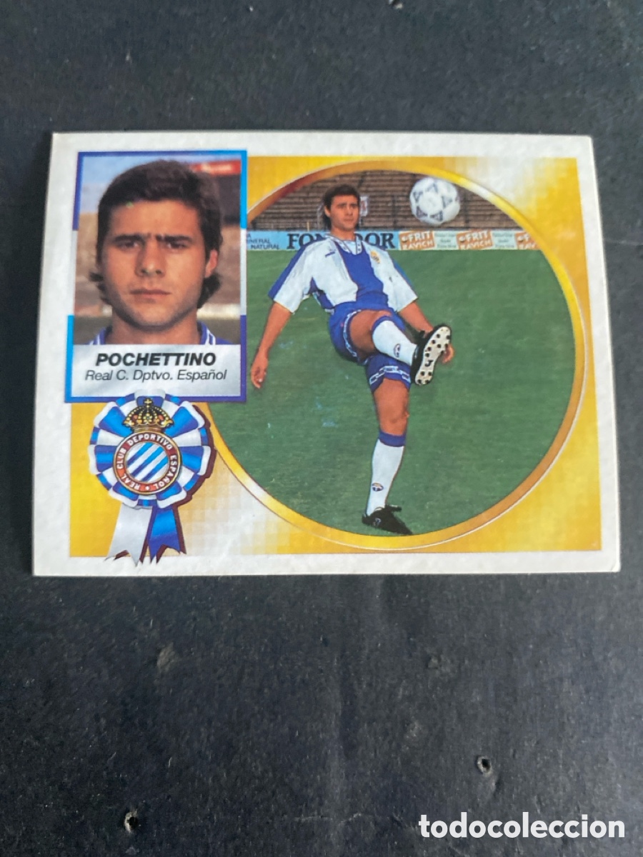 Figurine di Calcio: Cromo liga 94/95 Dptvo Espa&ntilde;ol Pochettino coloca nunca pegado