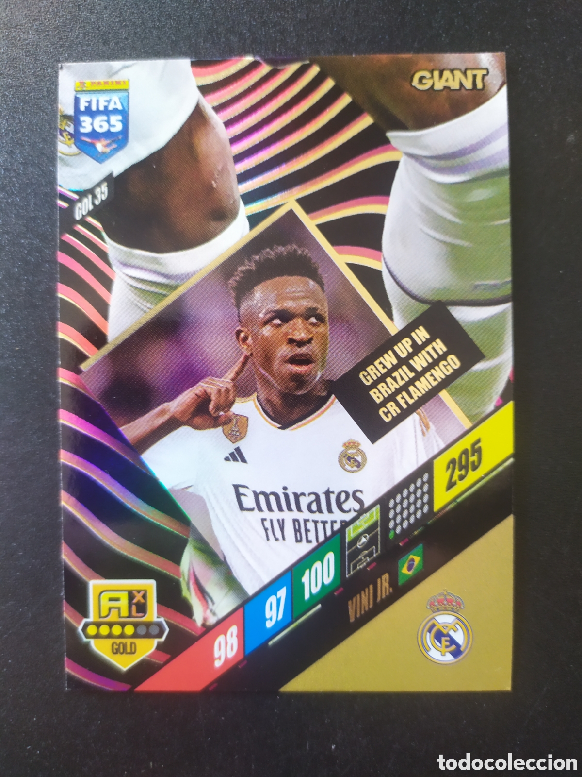 Cromos de f&uacute;tbol: FIFA 365 adrenalyn 2023 2024 23 24 panini Vinicius GOL35 Real Madrid