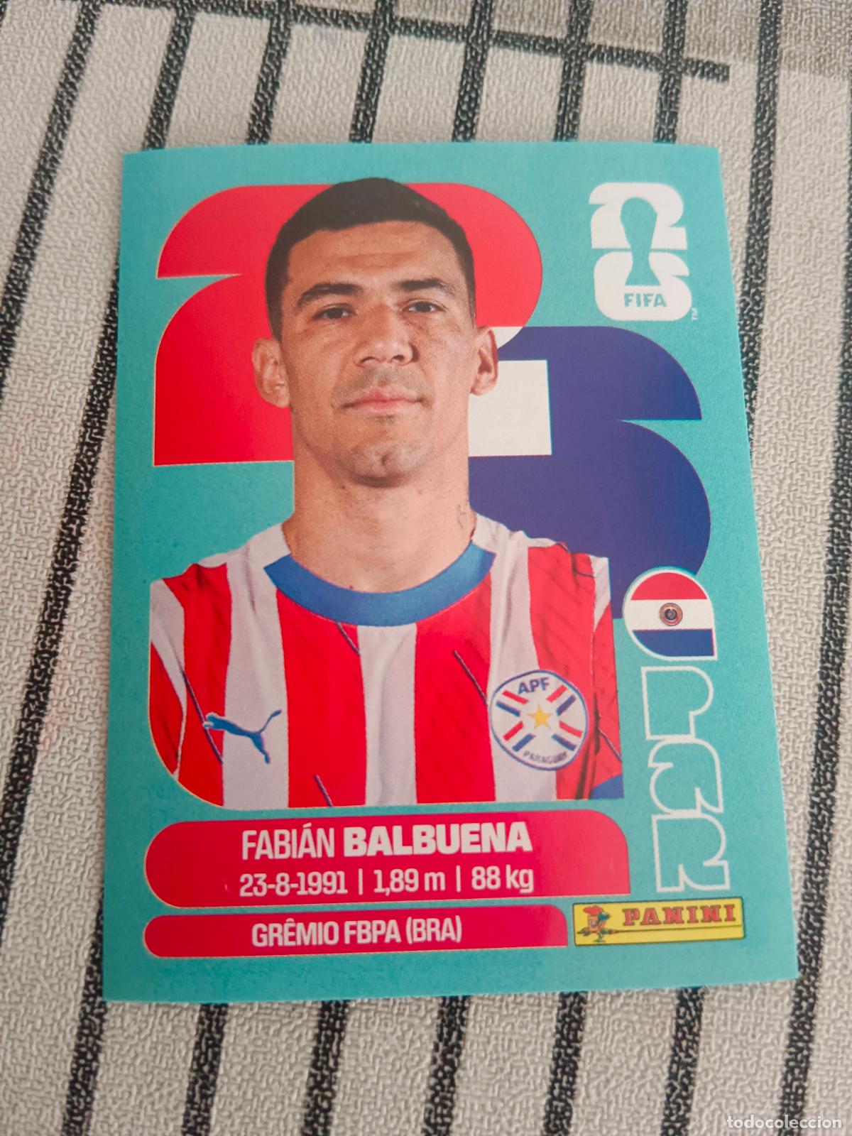 Cromos de f&uacute;tbol: MUNDIAL 2026 ESTADOS UNIDOS USA MEXICO MEJICO CANADA PAR 5 PAR5 FABIAN BALBUENA PARAGUAY FIFA