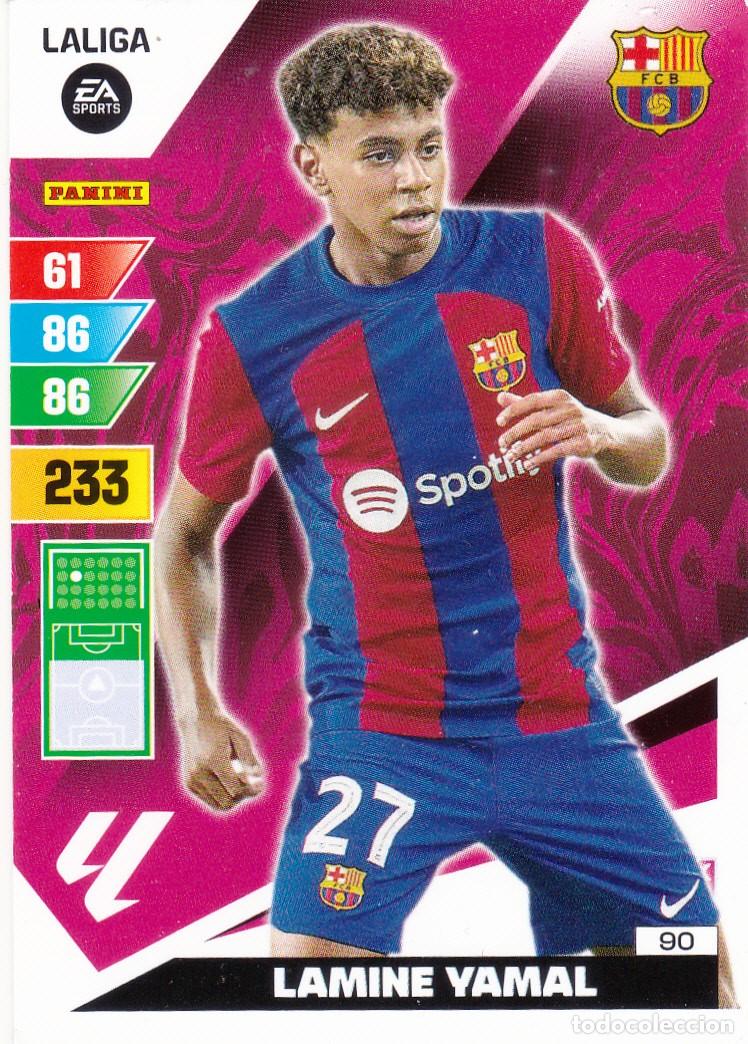 Cromos de f&uacute;tbol: ADRENALYN XL 2023-24 * LAMINE YAMAL N&ordm; 90 ROOKIE* (A-17)