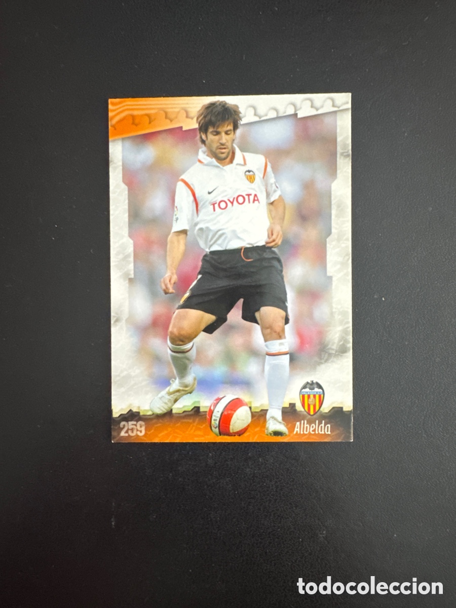 Cromos de f&uacute;tbol: ALBELDA VALENCIA NUMERO 259 MUNDICROMO 2008 LAS FICHAS DE LA LIGA 2009