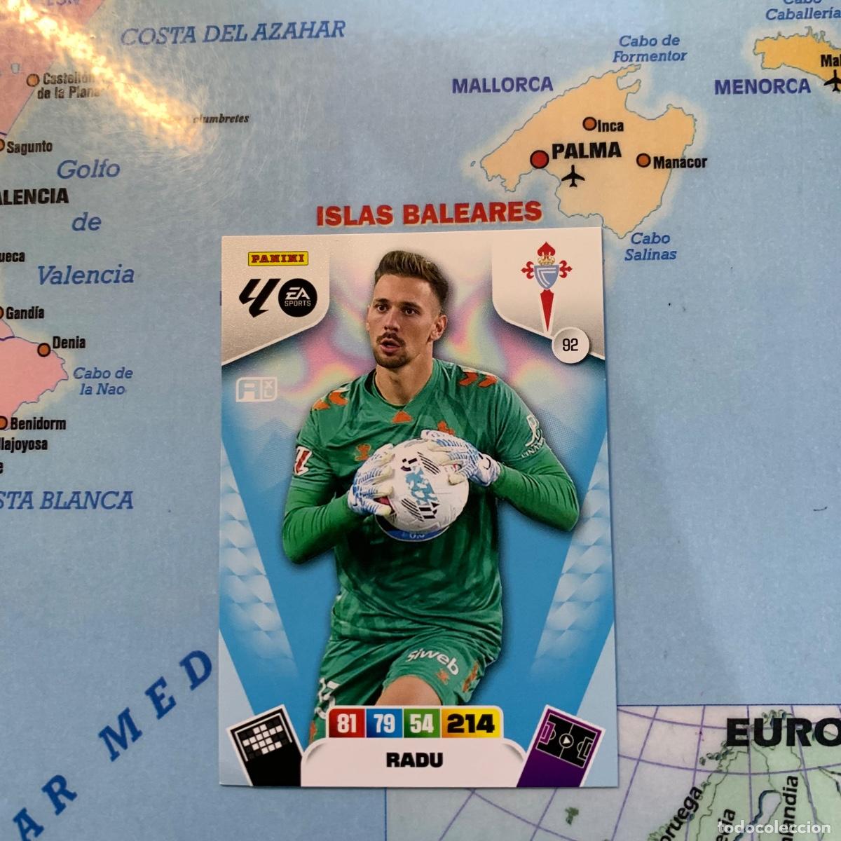 Cromos de f&uacute;tbol: Radu n&uacute;mero 92 del Celta cromo adrenalyn XL 25-26 2025-2026