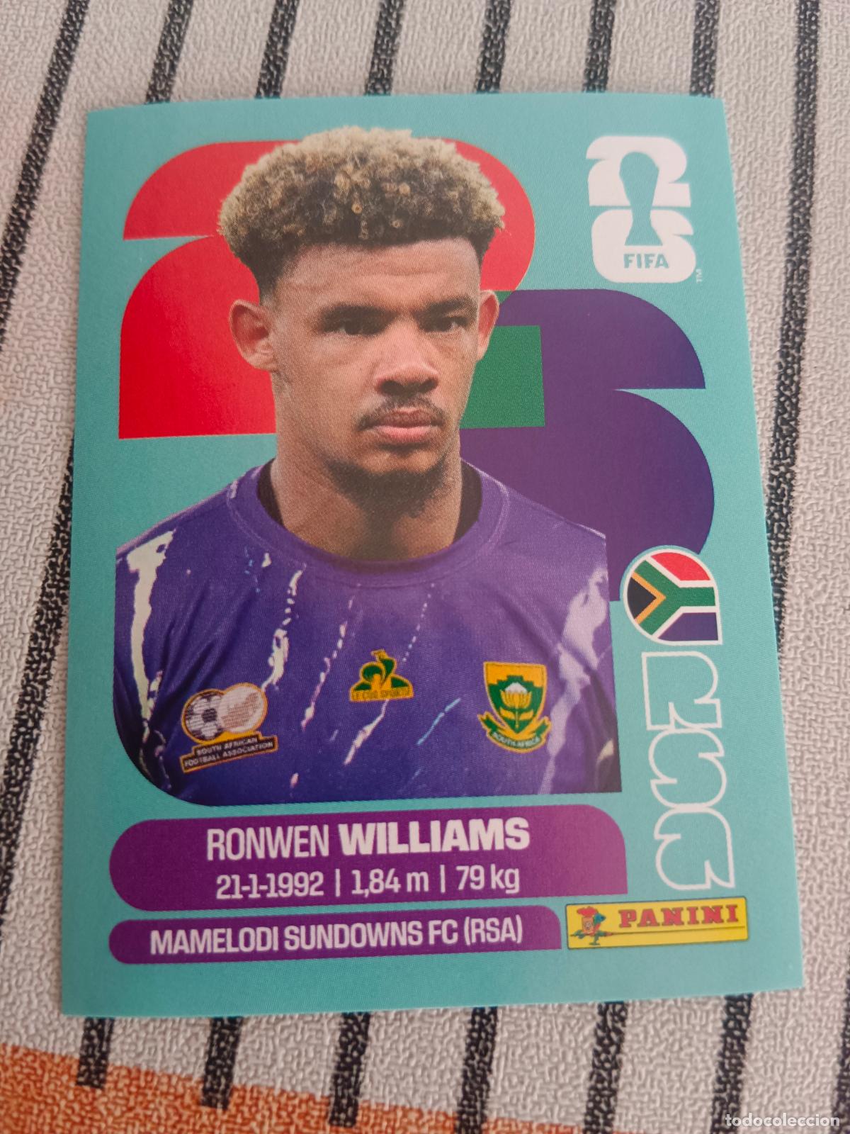 Cromos de f&uacute;tbol: MUNDIAL 2026 ESTADOS UNIDOS USA MEXICO MEJICO CANADA RSA 2 RSA2 WILLIAMS SUD&Aacute;FRICA FIFA