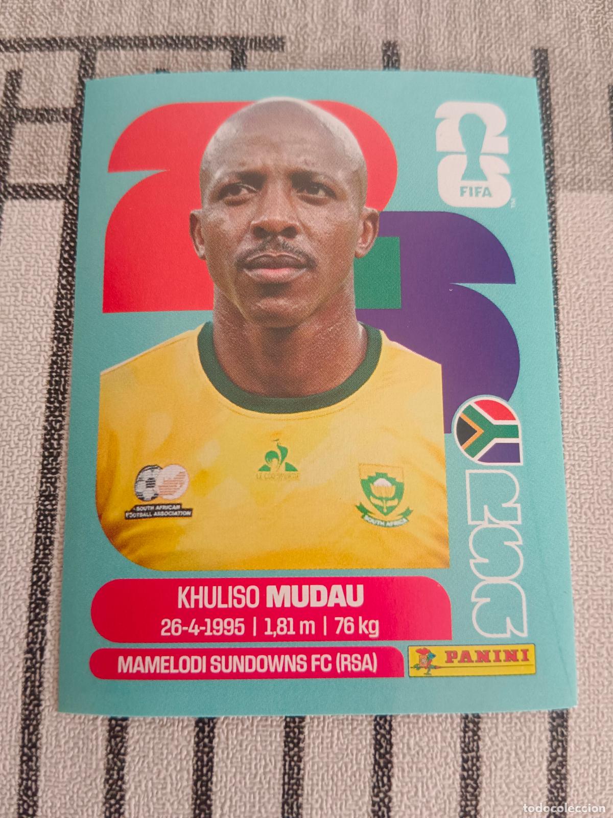 Cromos de f&uacute;tbol: MUNDIAL 2026 ESTADOS UNIDOS USA MEXICO MEJICO CANADA RSA 9 RSA9 KHULISO MUDAU SUD&Aacute;FRICA FIFA