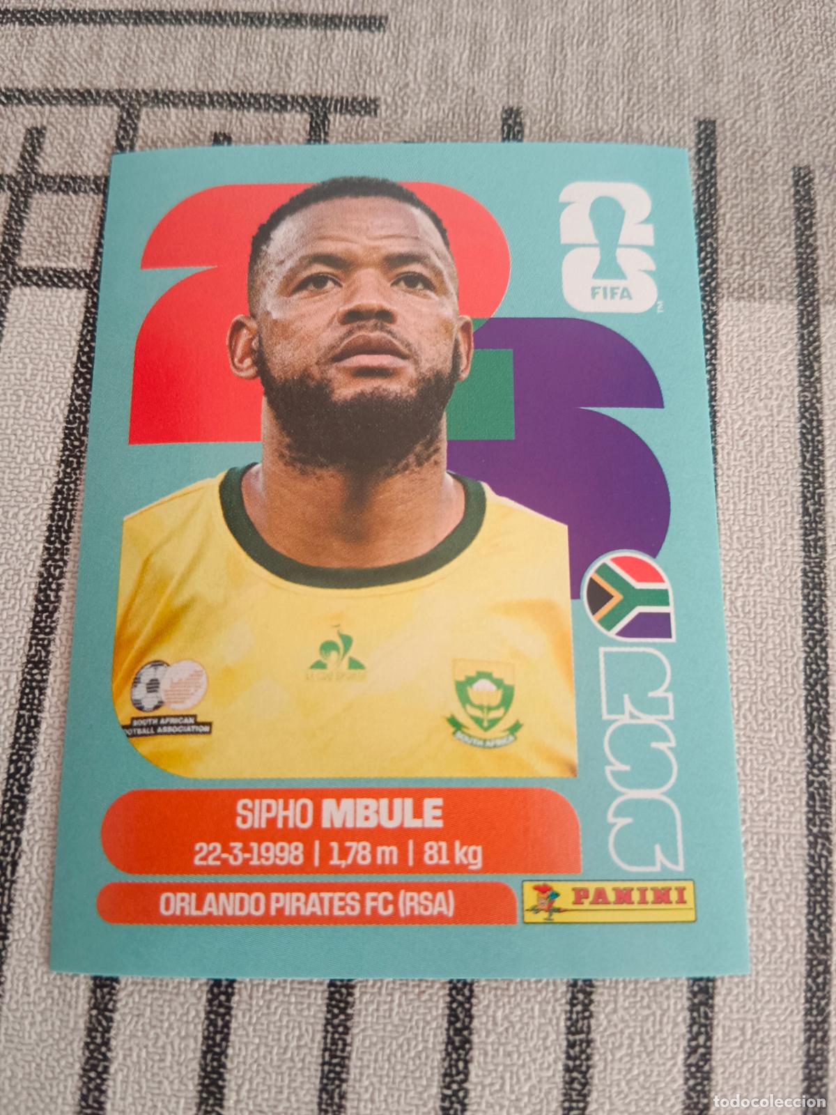 Cromos de f&uacute;tbol: MUNDIAL 2026 ESTADOS UNIDOS USA MEXICO MEJICO CANADA RSA 16 RSA16 SIPHO MBULE SUD&Aacute;FRICA FIFA