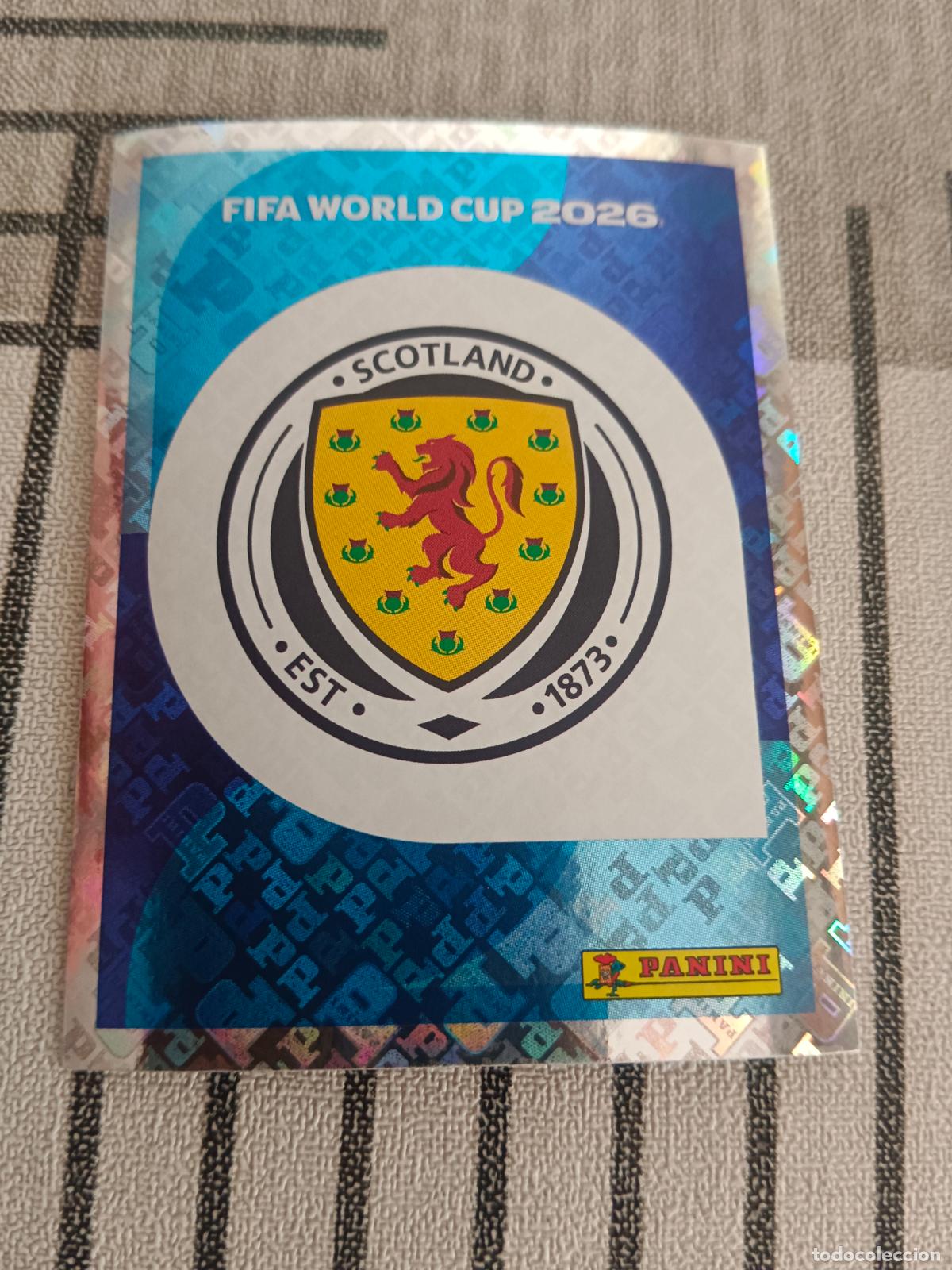 Cromos de f&uacute;tbol: MUNDIAL 2026 ESTADOS UNIDOS USA MEXICO MEJICO CANADA SCO 1 SCO1 ESCUDO ESCOCIA FIFA