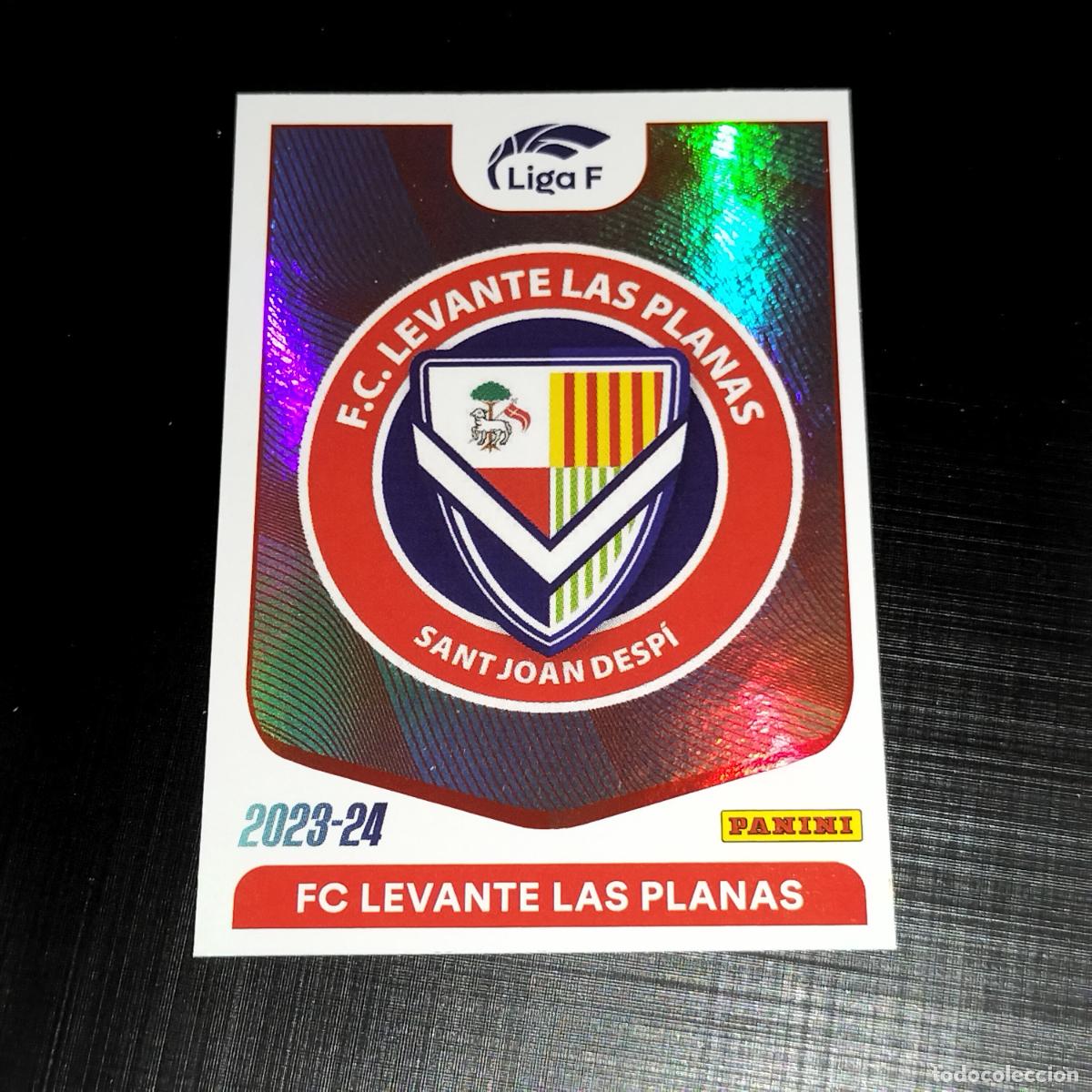 Cromos de Futebol: N&ordm; 142 ESCUDO LOGO FC LEVANTE LAS PLANAS CROMOS LIGA F FEMENINA PANINI 2023 2024 23 24