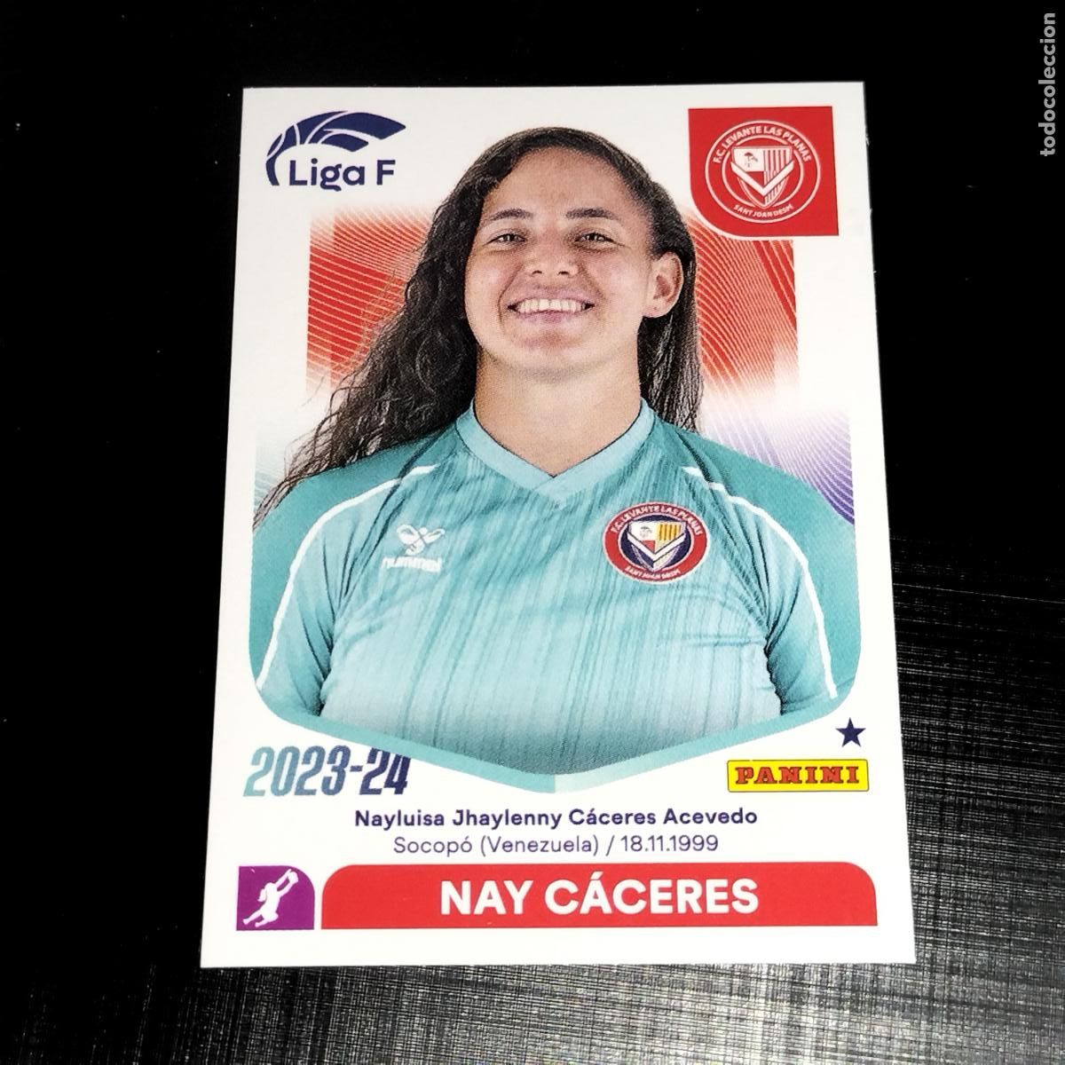 Cromos de Futebol: N&ordm; 144 NAY CACERES FC LEVANTE LAS PLANAS CROMOS LIGA F FEMENINA PANINI 2023 2024 23 24