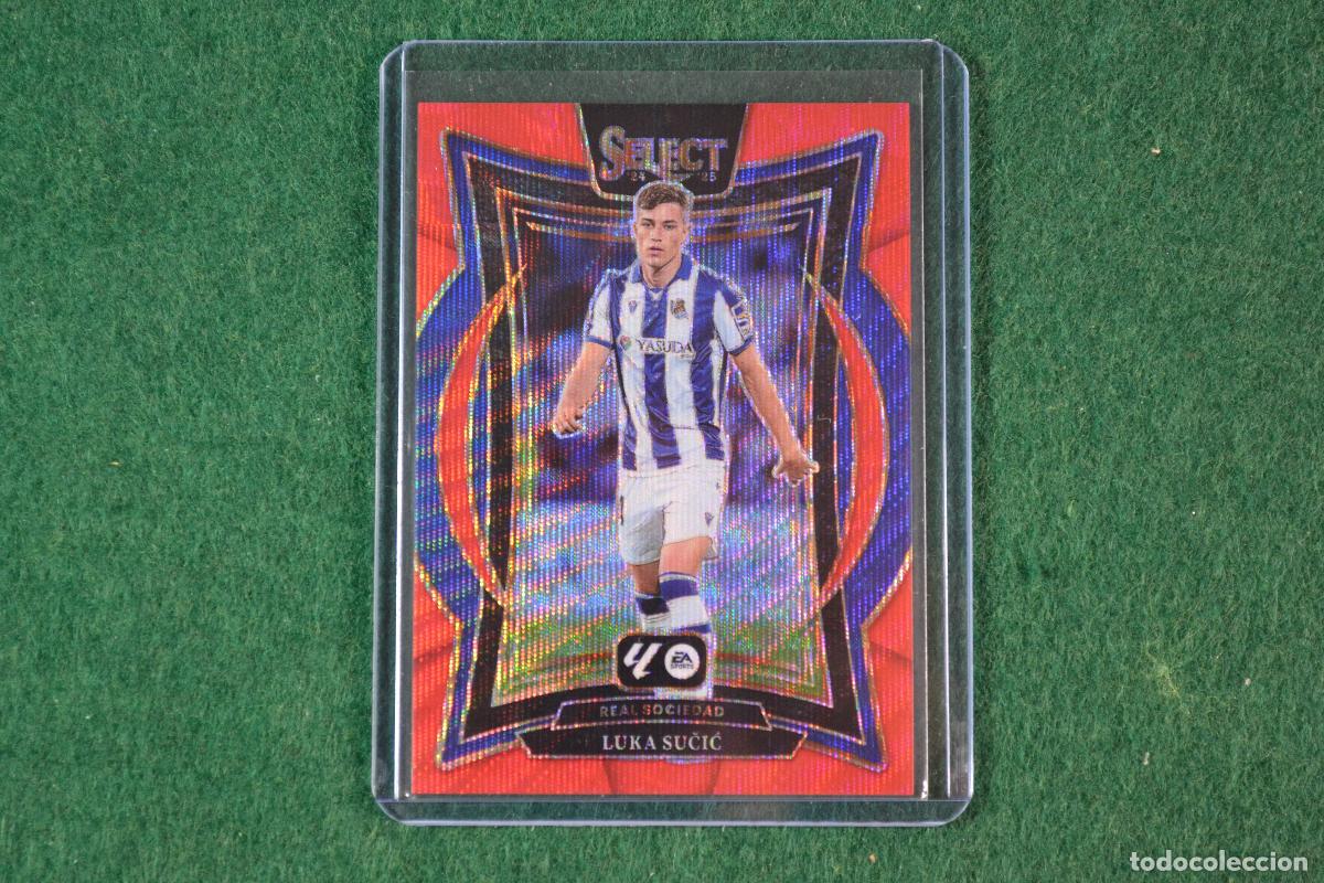 Cromos de f&uacute;tbol: PANINI SELECT LA LIGA 2024-25 - 49 LUKA SUCIC (REAL SOCIEDAD) PARALELA RED WAVE NUMERADA 55/59