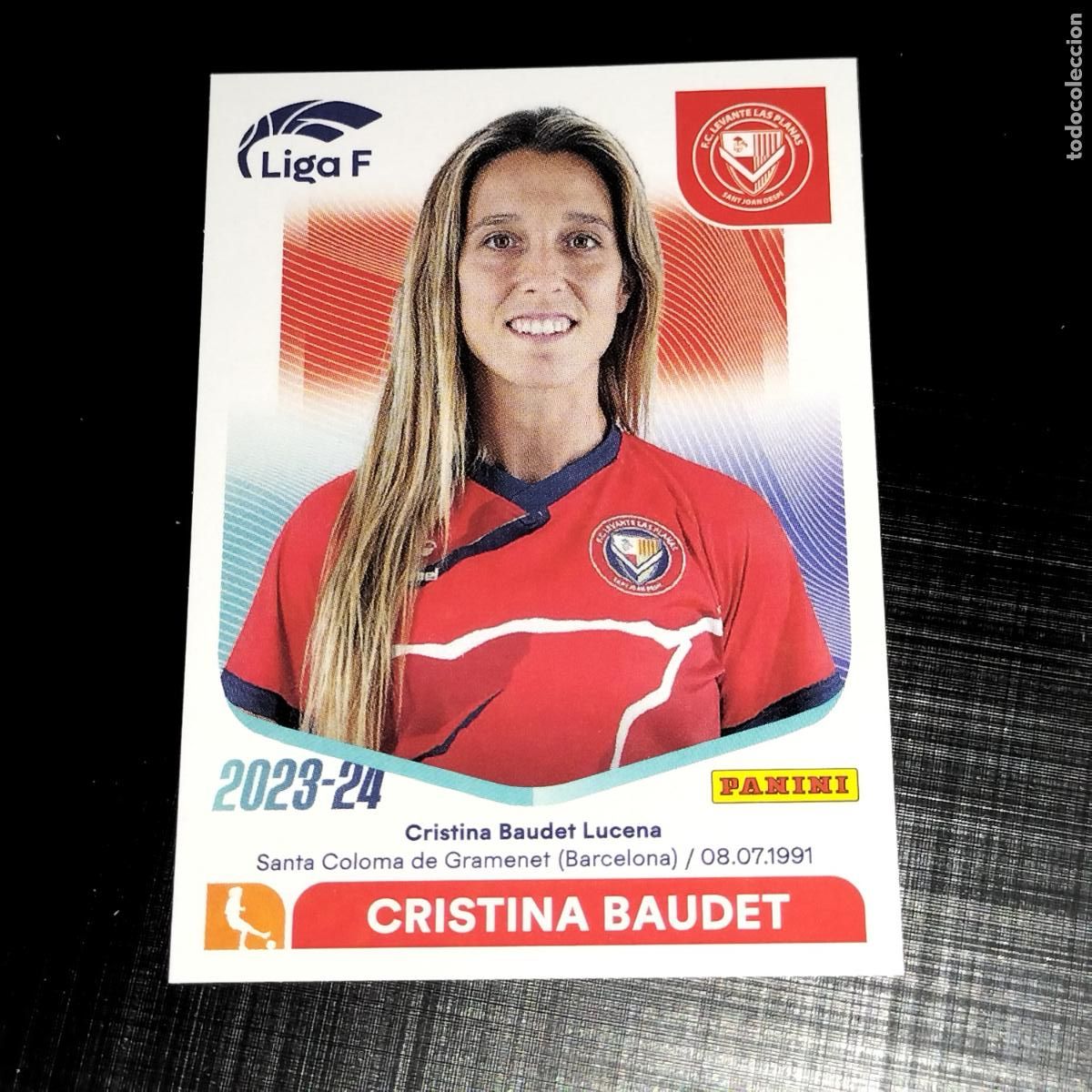 Football Stickers: N&ordm; 154 B CRISTINA BAUDET FC LEVANTE LAS PLANAS CROMOS LIGA F FEMENINA PANINI 2023 2024 23 24