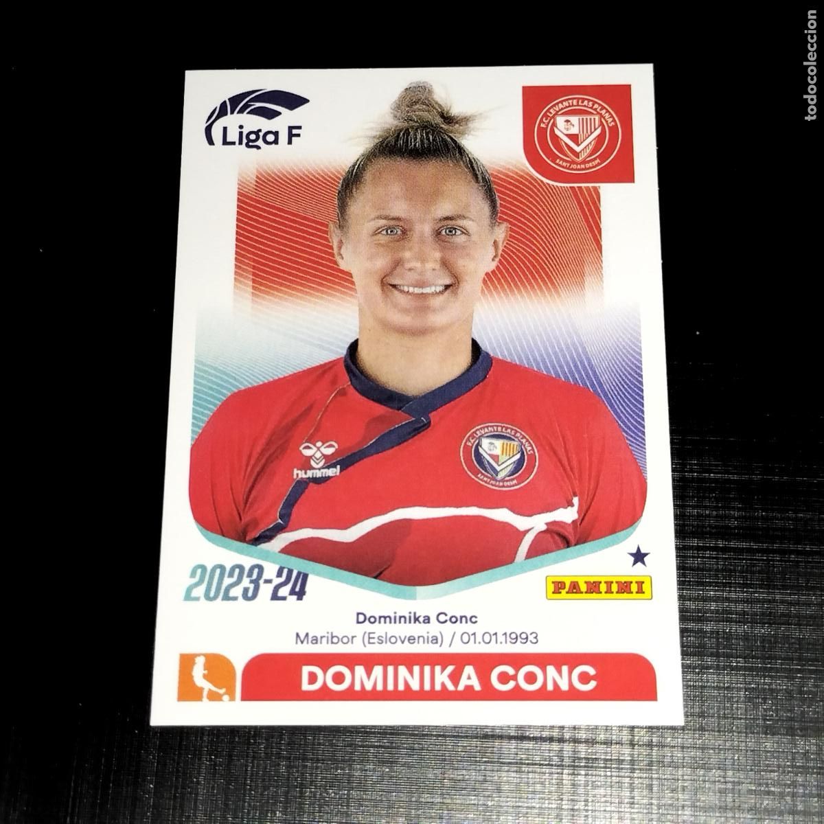 Football Stickers: N&ordm; 156 DOMINIKA CONC FC LEVANTE LAS PLANAS CROMOS LIGA F FEMENINA PANINI 2023 2024 23 24