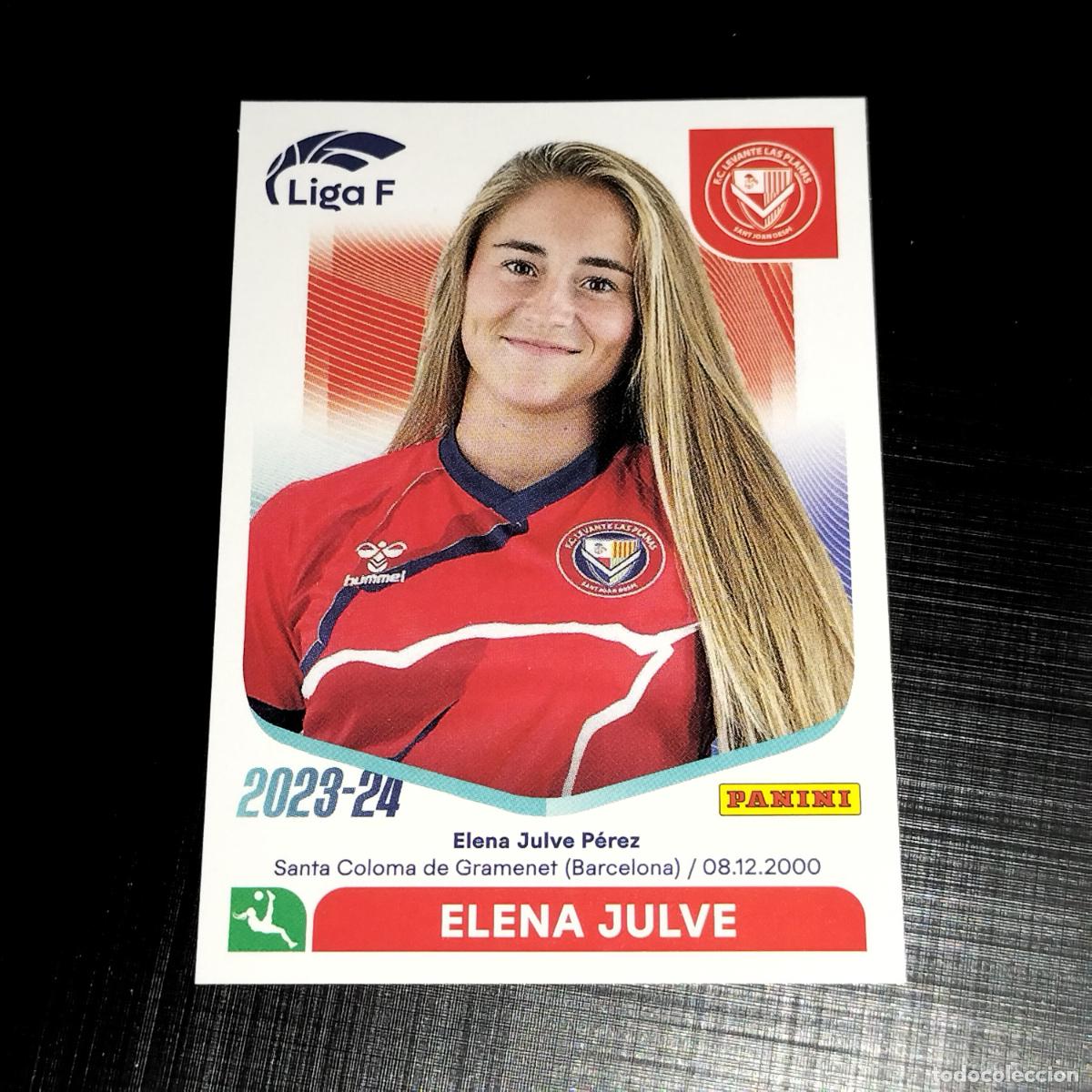 Football Stickers: N&ordm; 159 ELENA JULVE FC LEVANTE LAS PLANAS CROMOS LIGA F FEMENINA PANINI 2023 2024 23 24