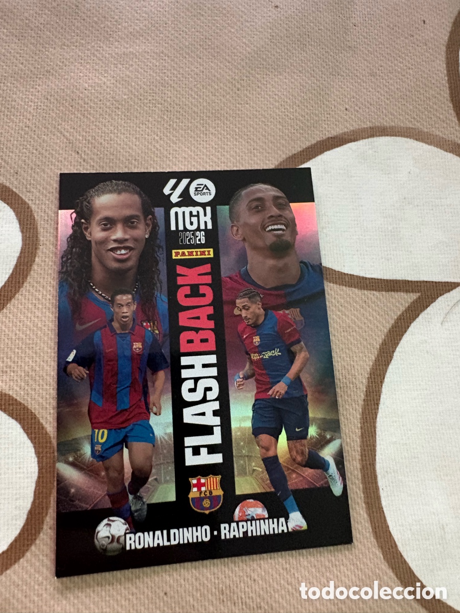Figurine di Calcio: 430 RONALDINHO / RAPHINHA FC BARCELONA FLASHBACK FICHAS ALBUM MEGACRACKS 2025 2026 MGK 25 26